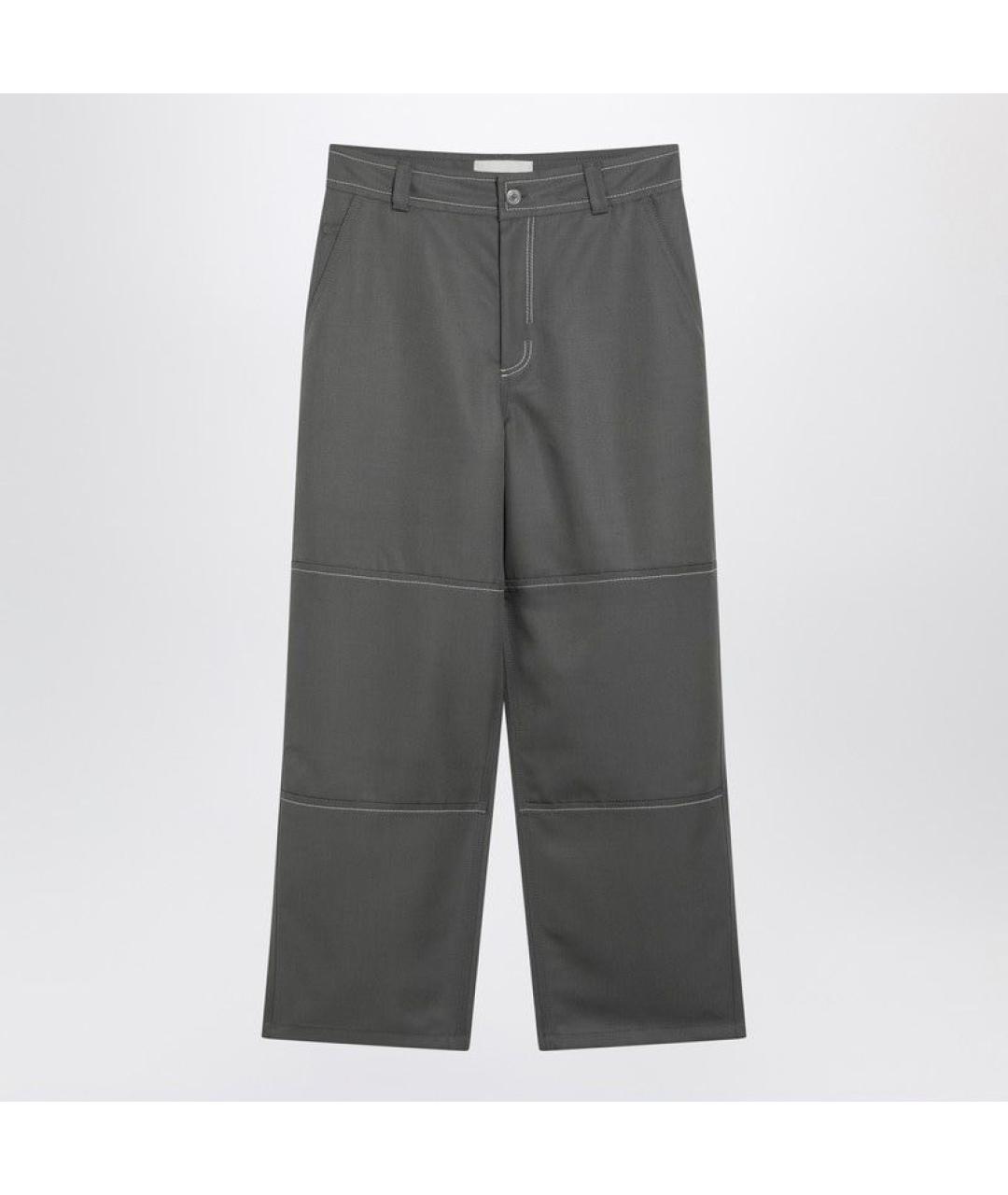 Ami Paris Серые шерстяные повседневные брюки, фото 3