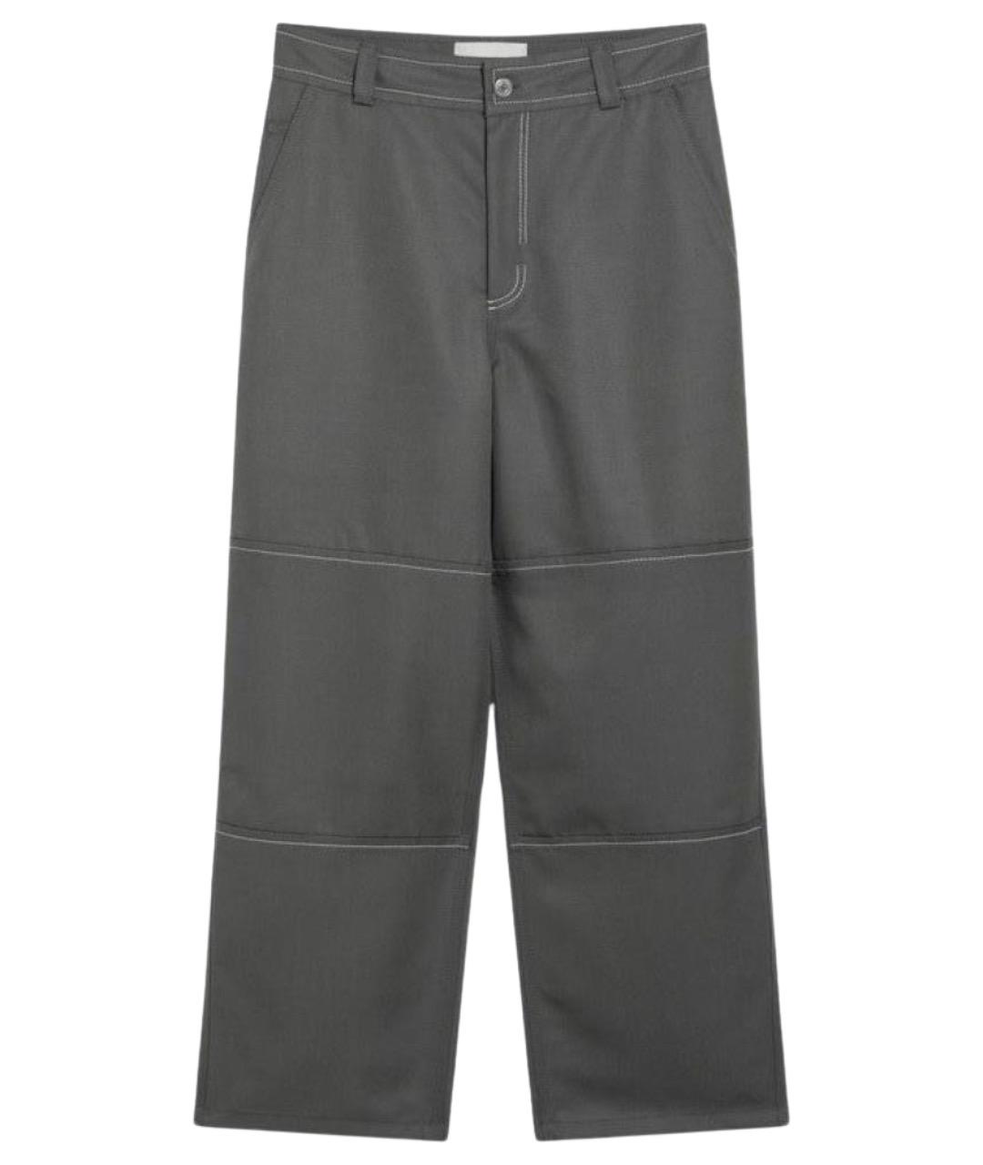 Ami Paris Серые шерстяные повседневные брюки, фото 1