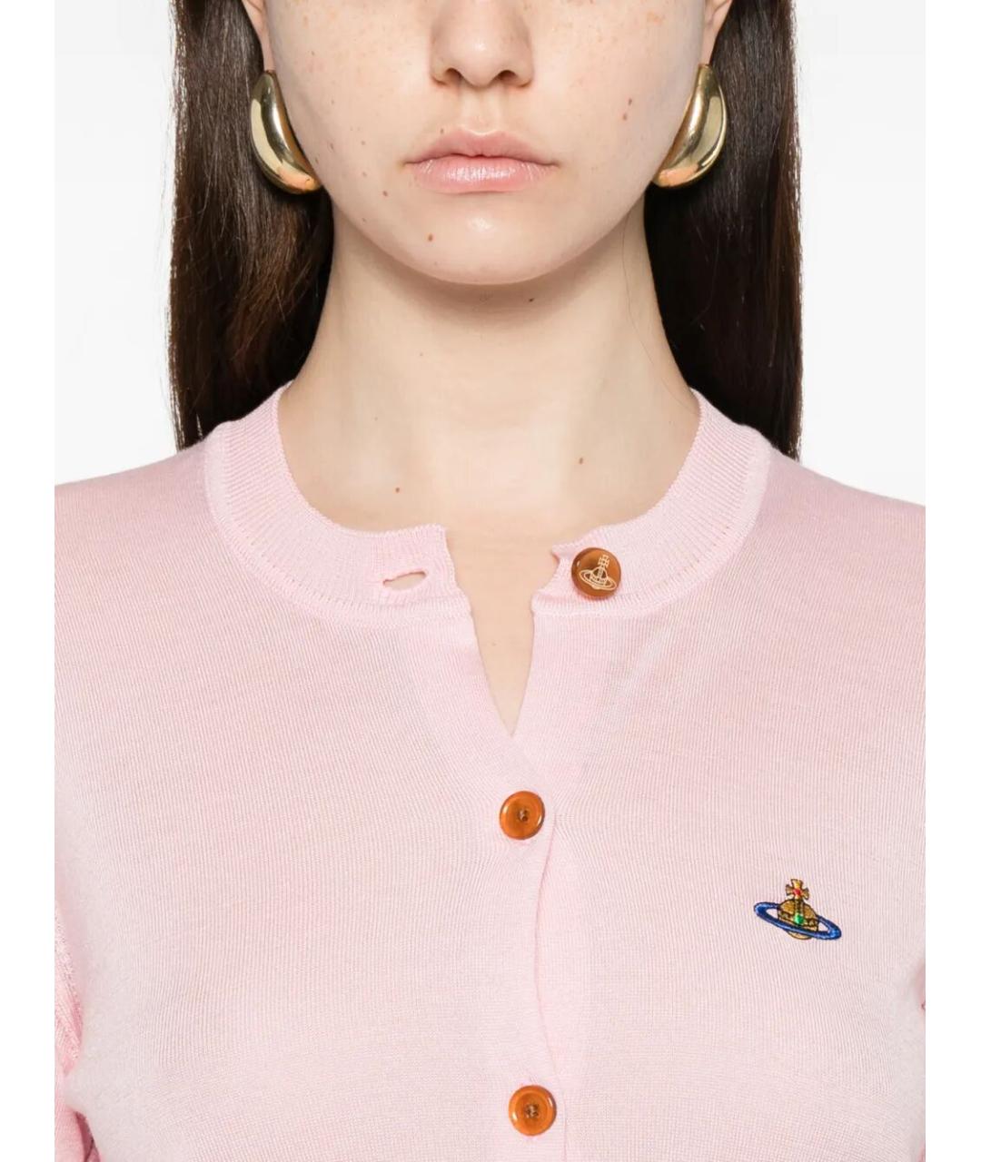 VIVIENNE WESTWOOD Розовый шелковый кардиган, фото 2