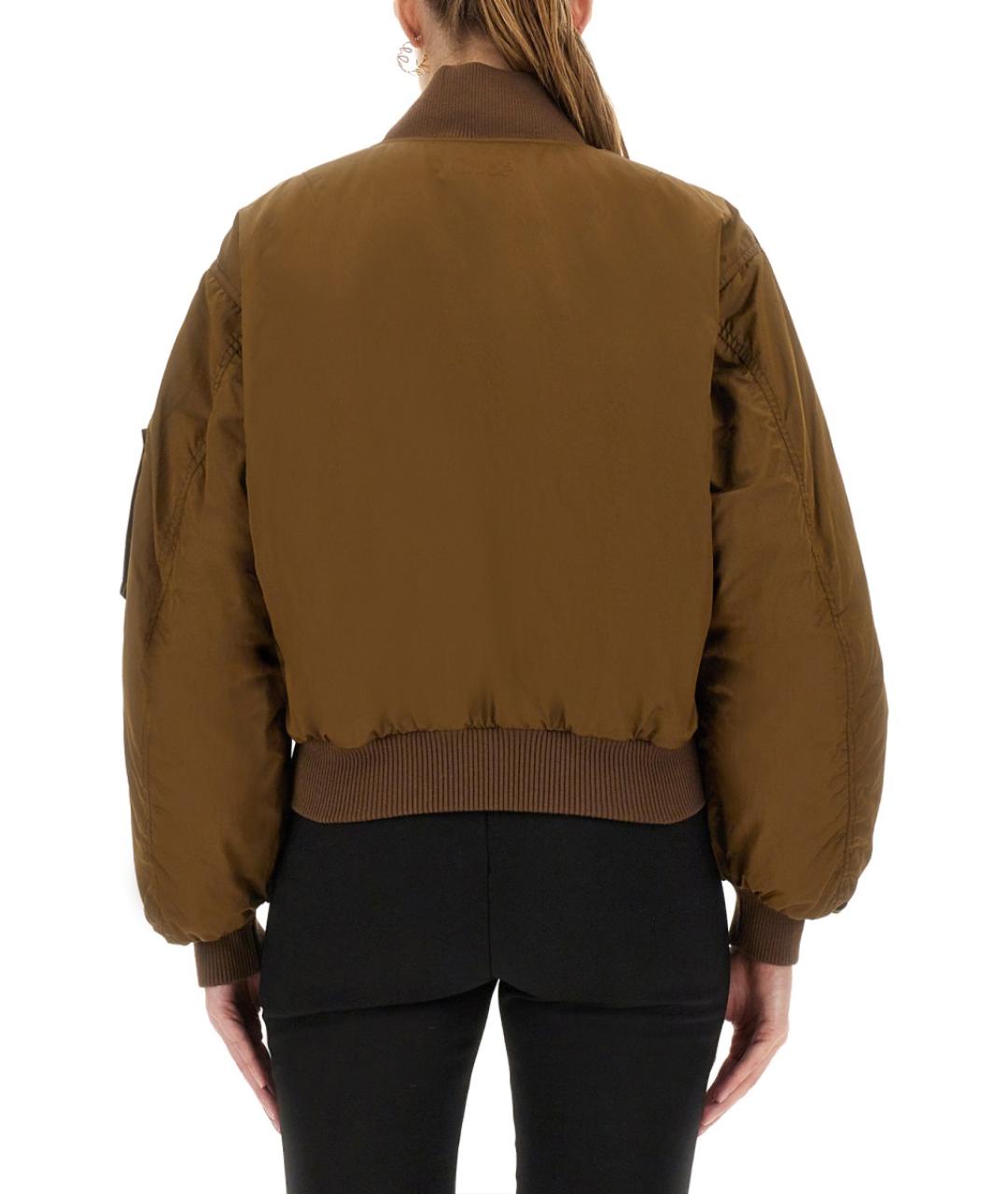 CHLOE Коричневая полиэстеровая куртка, фото 3