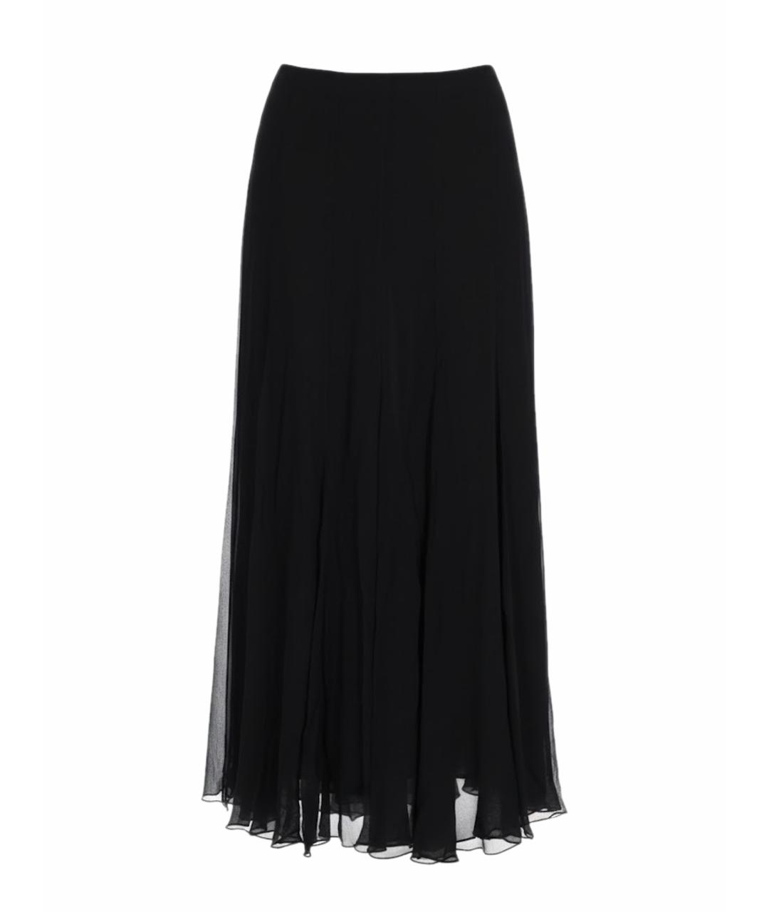 CHLOE Черная шелковая юбка макси, фото 1