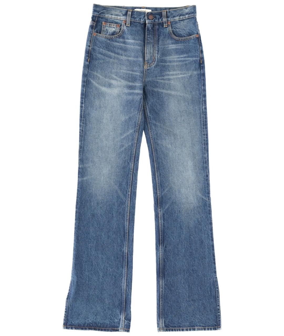 CHLOE Голубые хлопковые прямые джинсы, фото 1