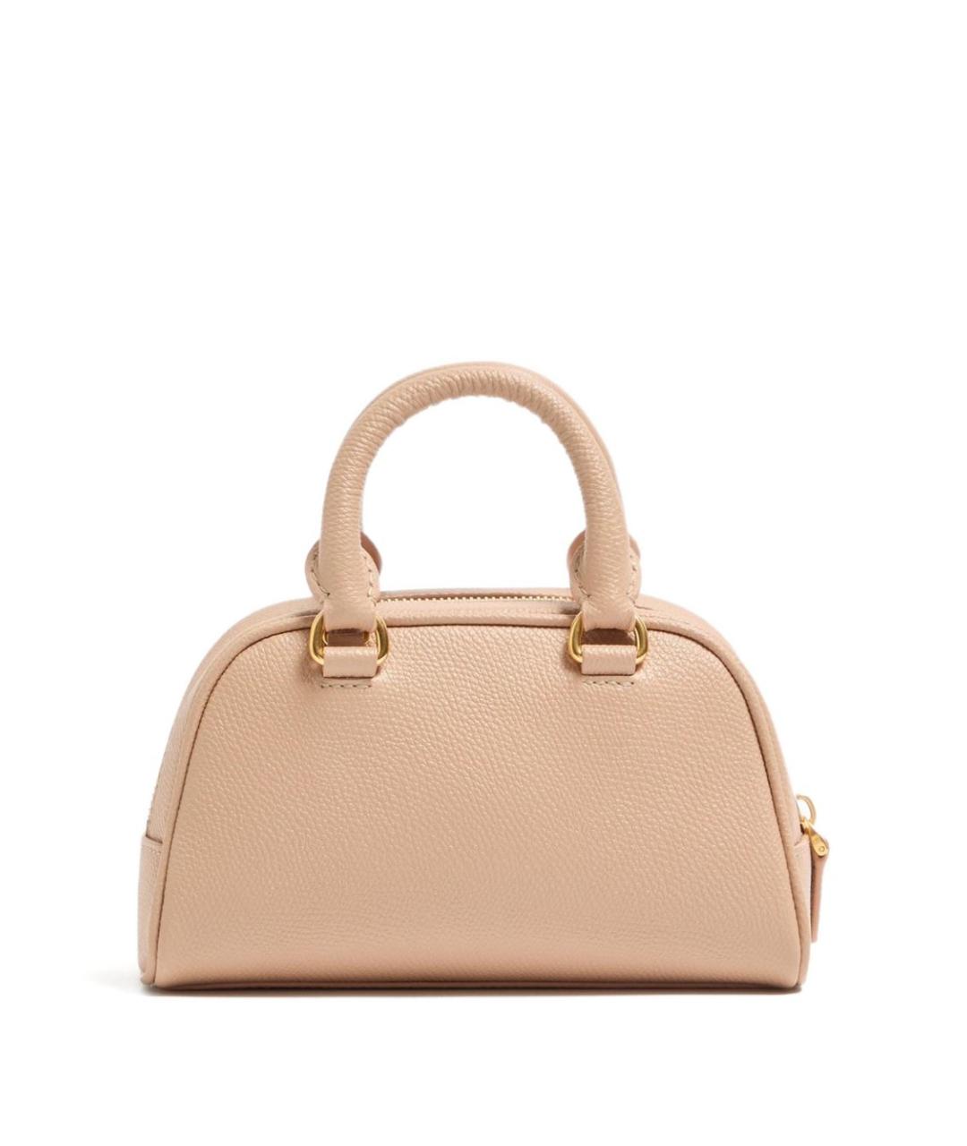 VALENTINO Розовая кожаная сумка с короткими ручками, фото 3