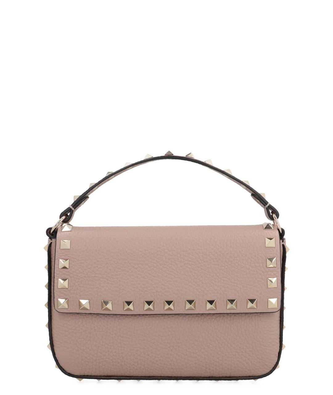 VALENTINO Розовая кожаная сумка через плечо, фото 1