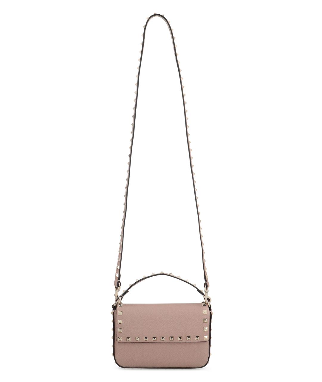 VALENTINO Розовая кожаная сумка через плечо, фото 5