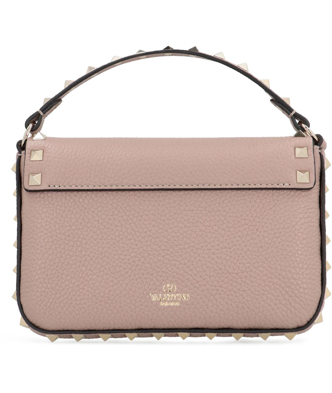VALENTINO Розовая кожаная сумка через плечо, фото 4