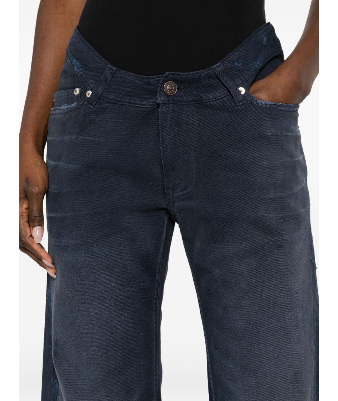 BALENCIAGA Синие хлопковые прямые джинсы, фото 5