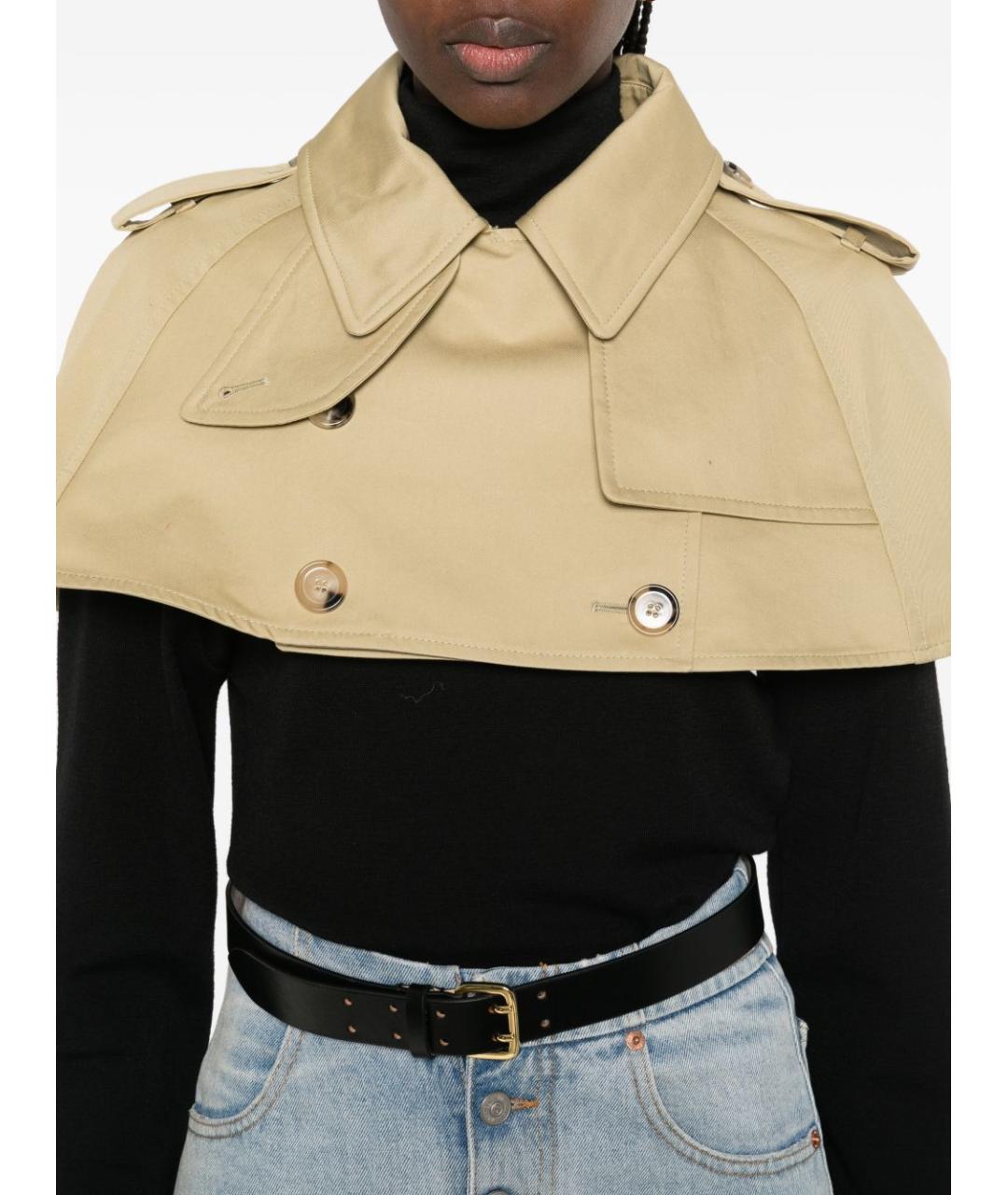 BURBERRY Бежевый хлопковый тренч/плащ, фото 5