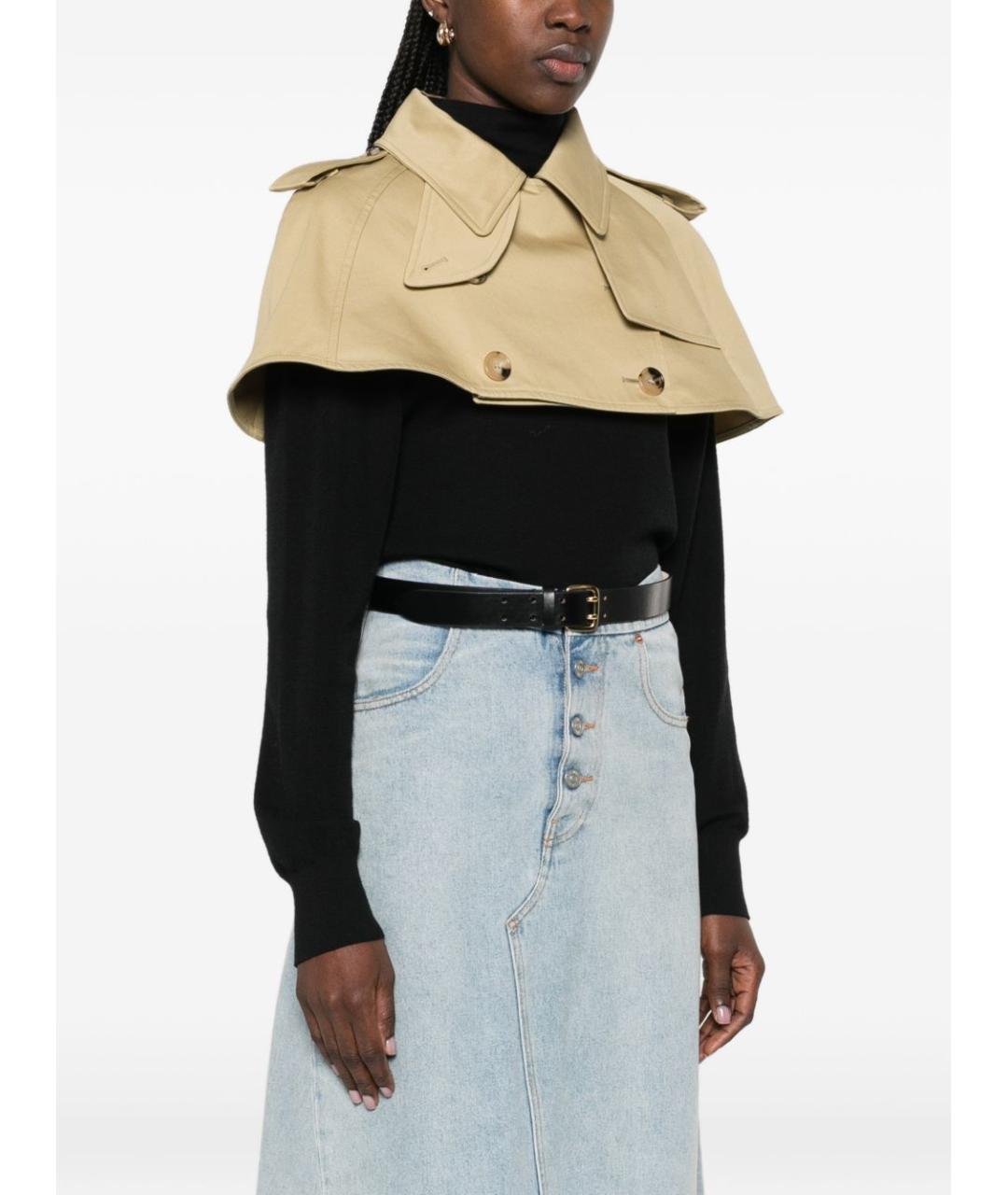 BURBERRY Бежевый хлопковый тренч/плащ, фото 2