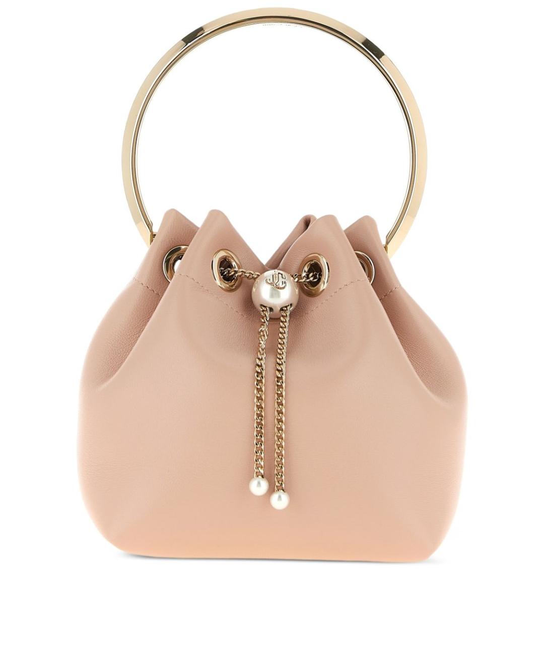 JIMMY CHOO Розовая кожаная сумка тоут, фото 1