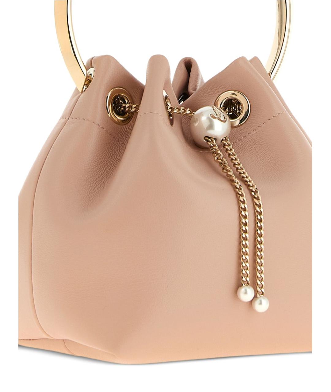 JIMMY CHOO Розовая кожаная сумка тоут, фото 3