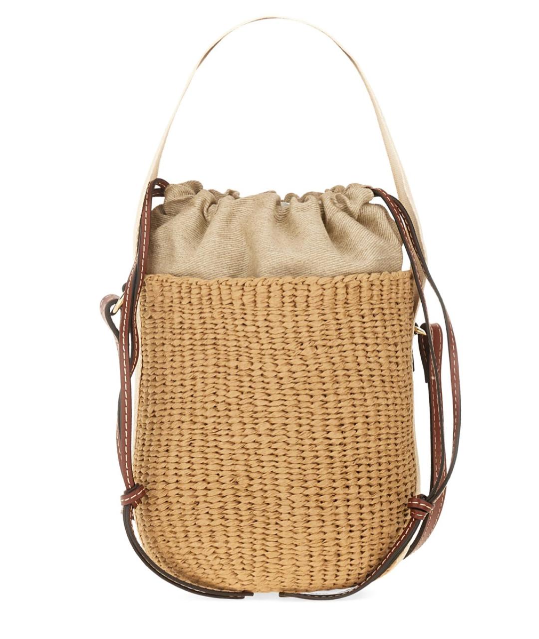 CHLOE Бежевая пелетеная сумка тоут, фото 1