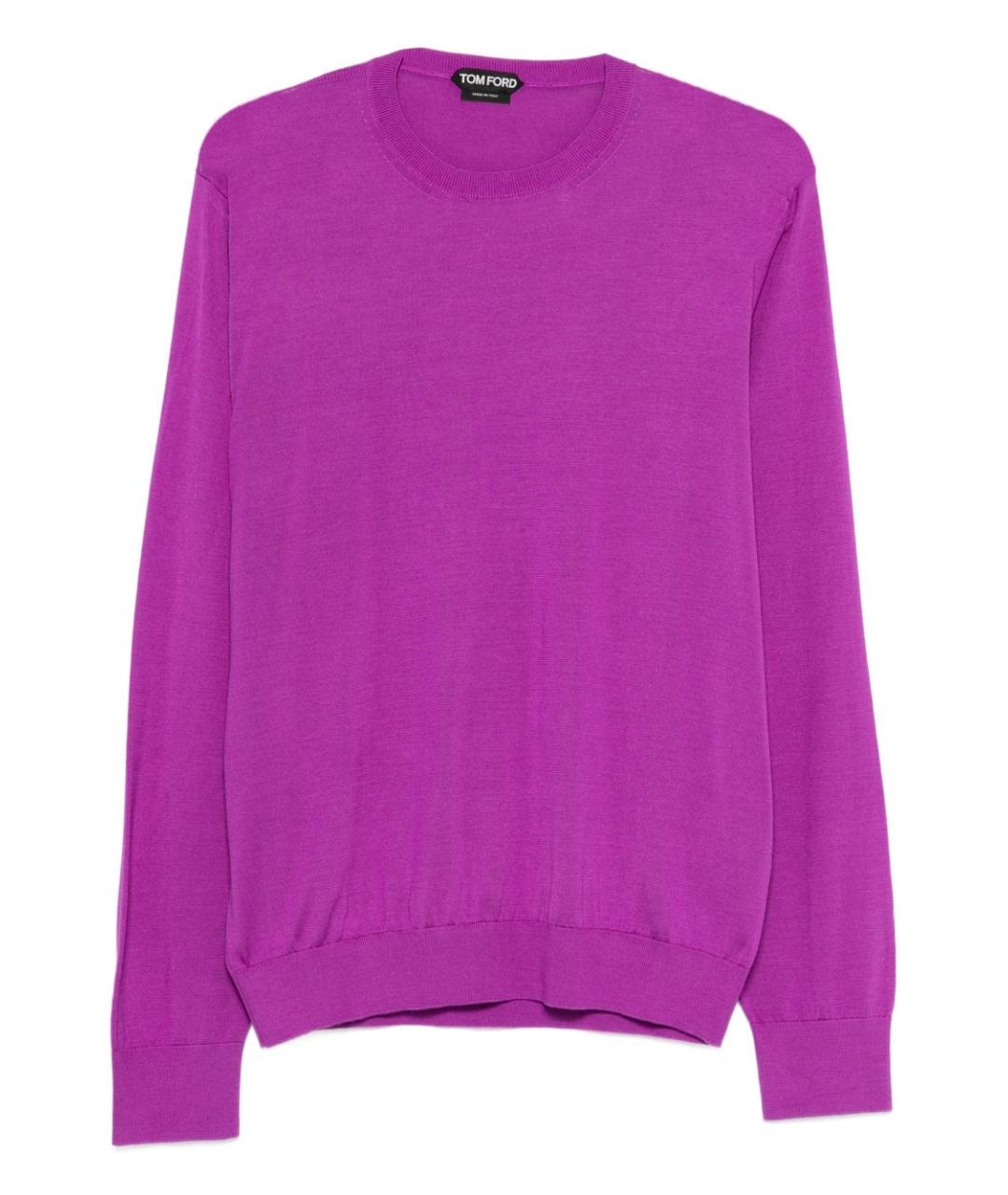 TOM FORD Фиолетовый шелковый джемпер / свитер, фото 1