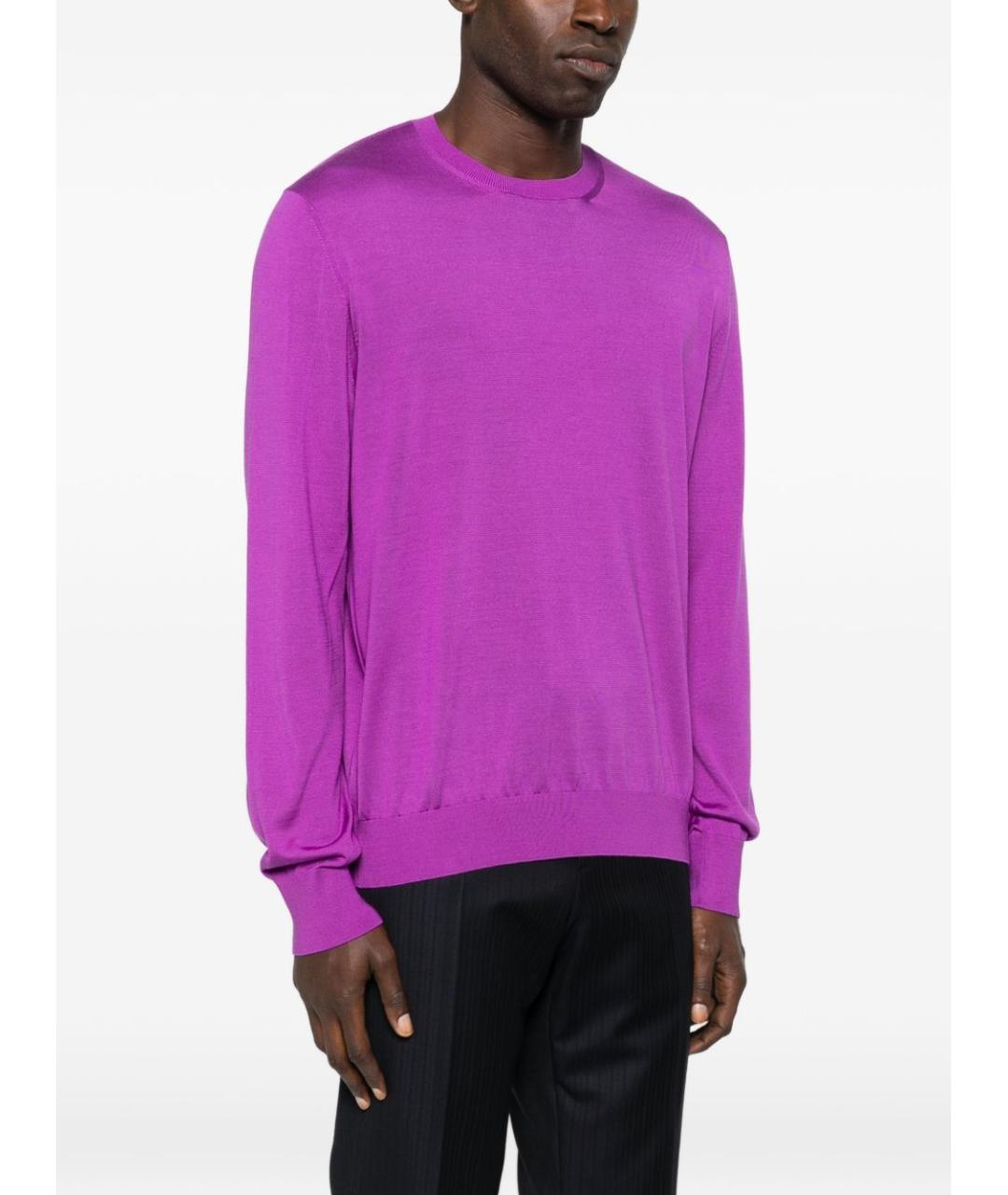 TOM FORD Фиолетовый шелковый джемпер / свитер, фото 5
