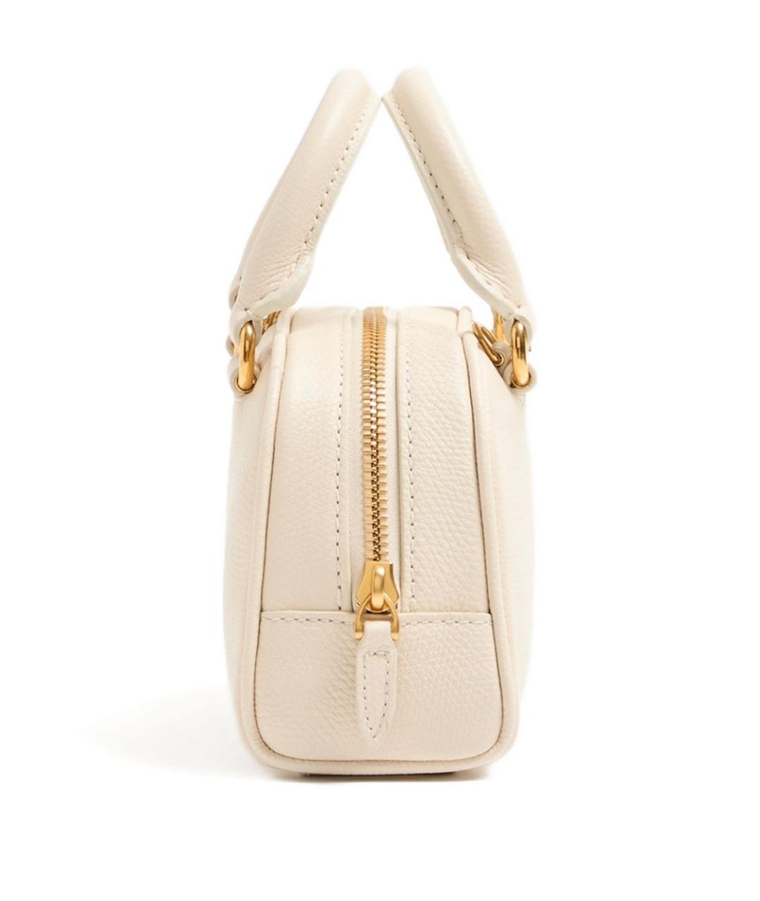 VALENTINO Белая кожаная сумка тоут, фото 4