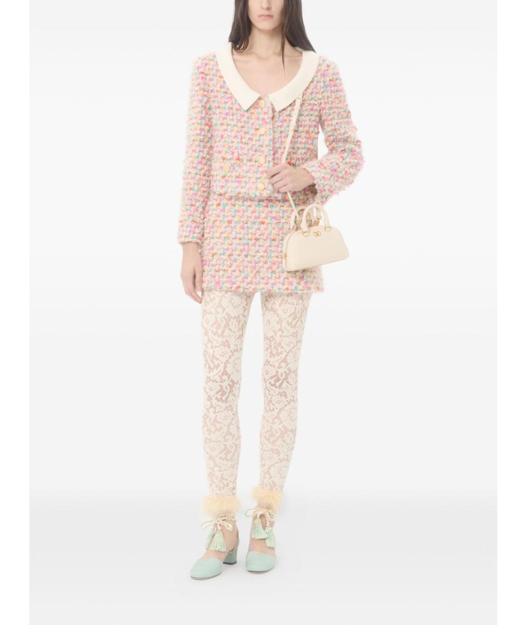 VALENTINO Белая кожаная сумка тоут, фото 2