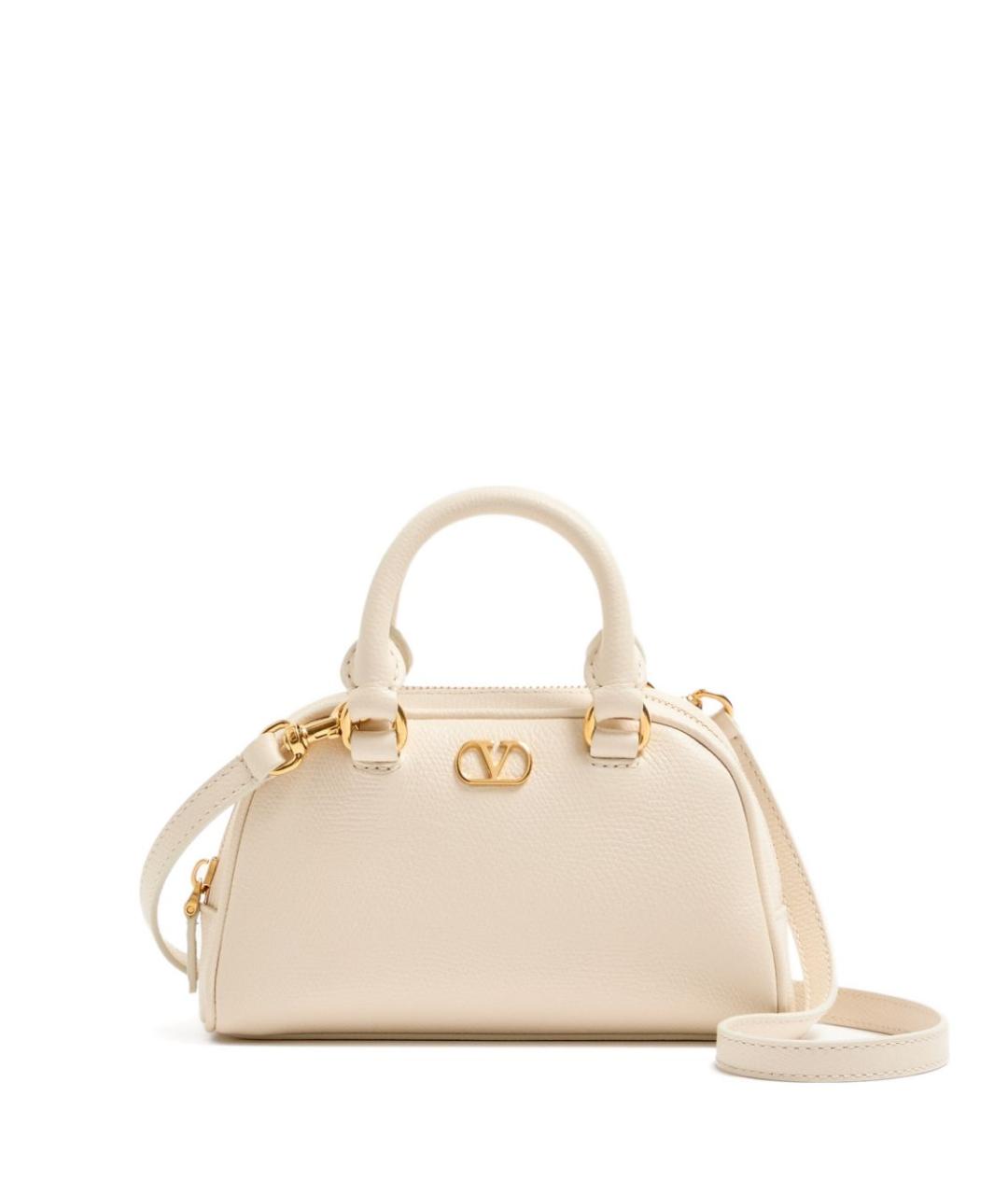 VALENTINO Белая кожаная сумка тоут, фото 1