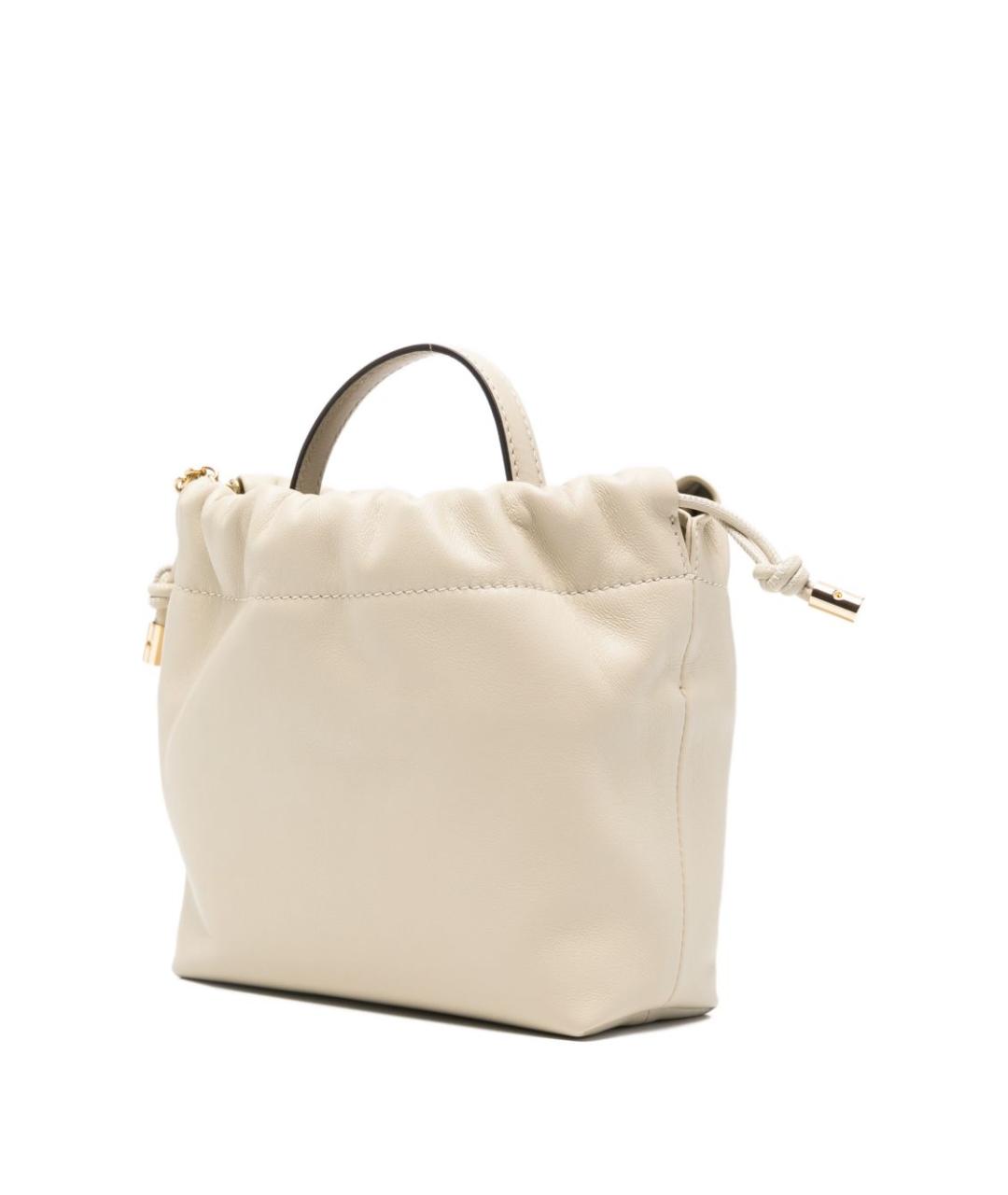 CHLOE Бежевая кожаная сумка с короткими ручками, фото 3