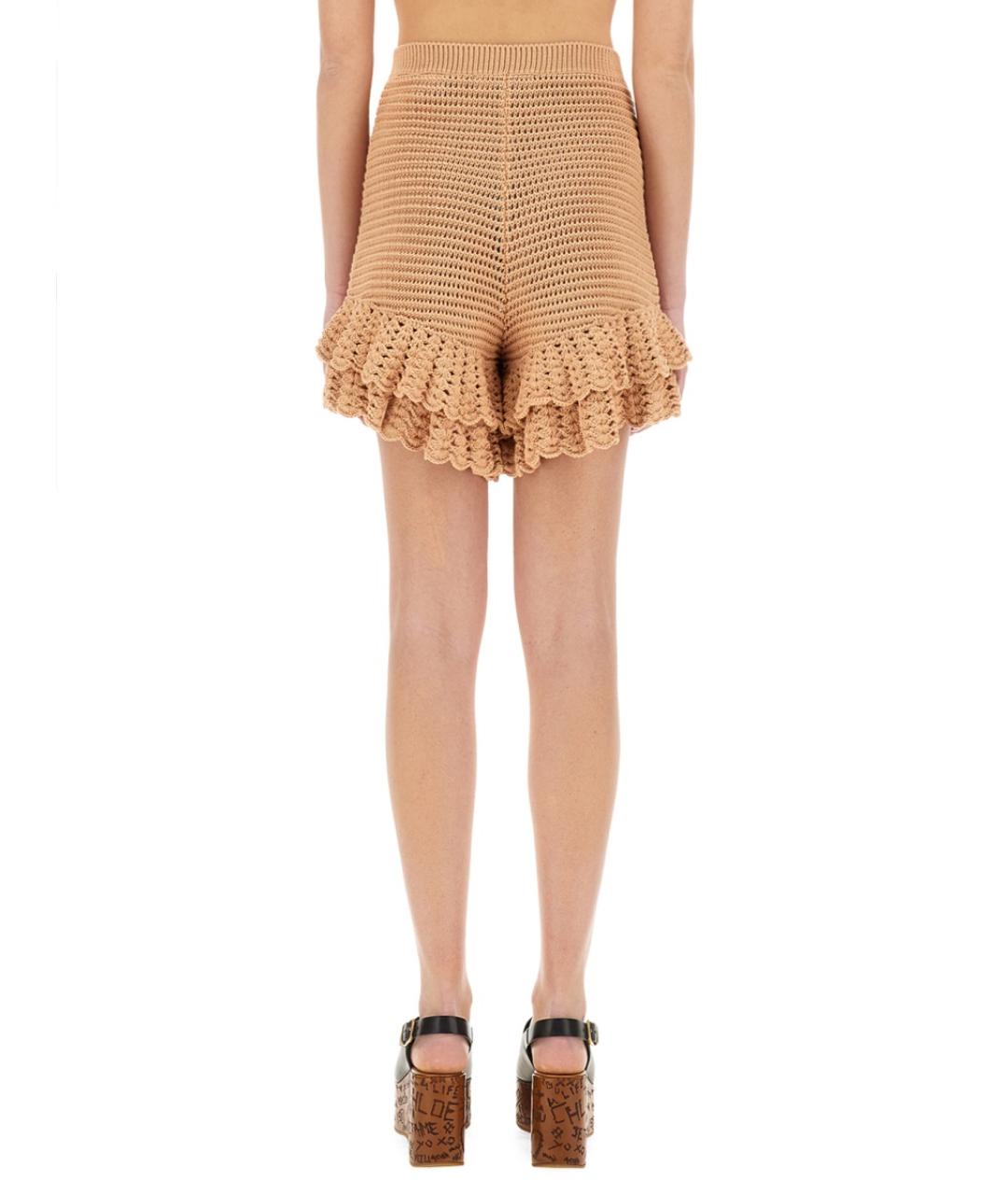 CHLOE Бежевые хлопковые прямые брюки, фото 4