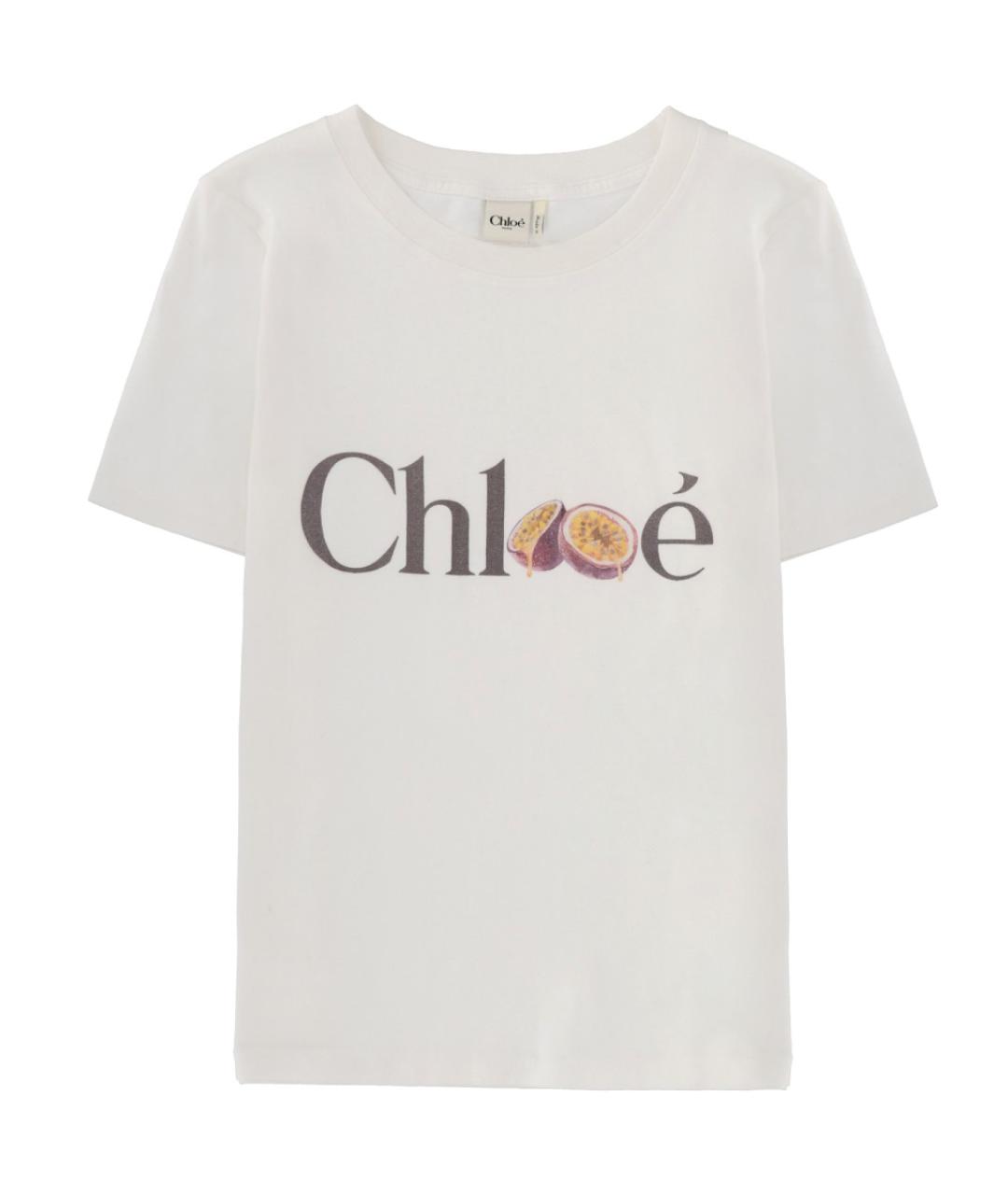 CHLOE Белая хлопковая футболка, фото 1