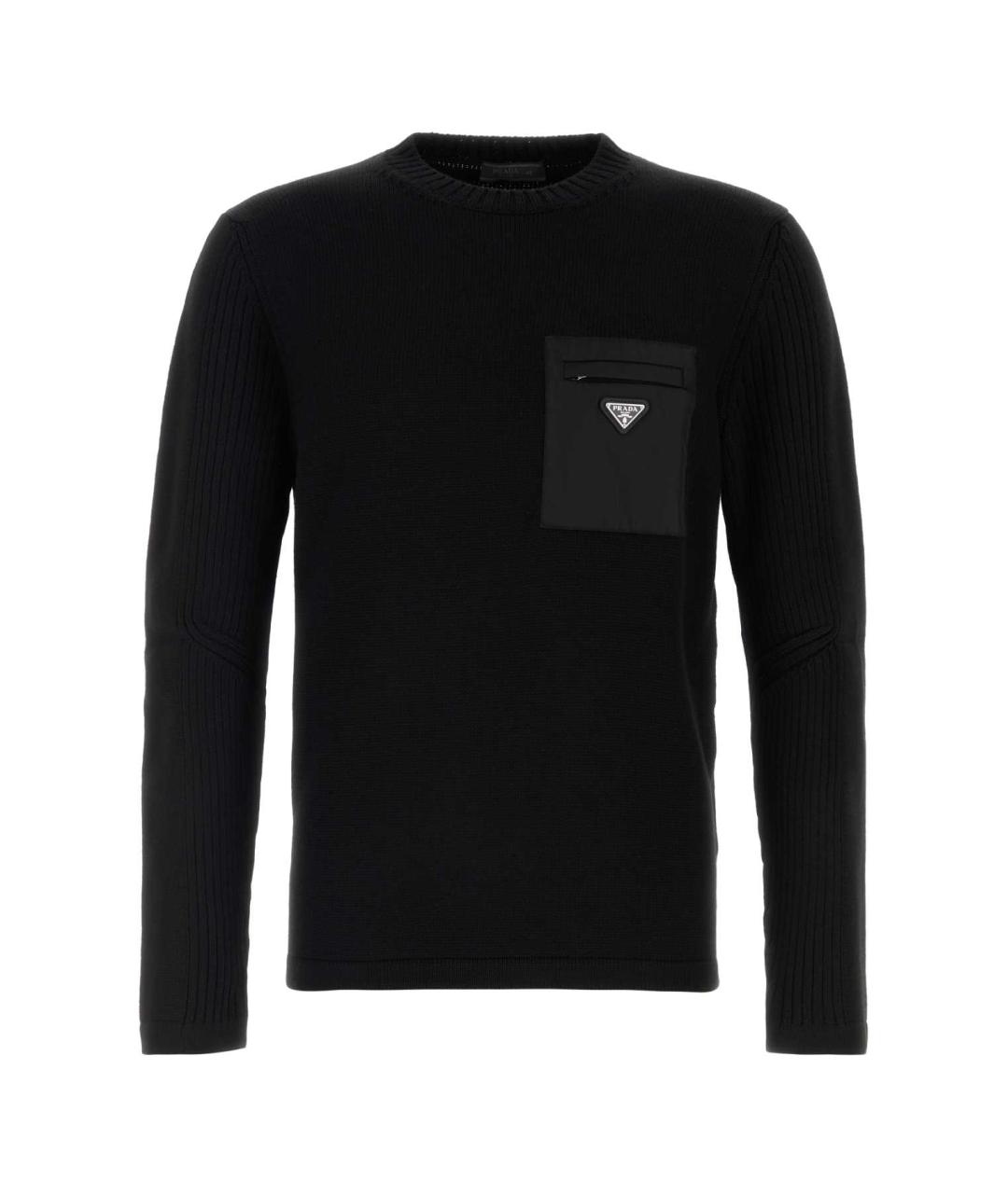 PRADA Черный шерстяной джемпер / свитер, фото 1