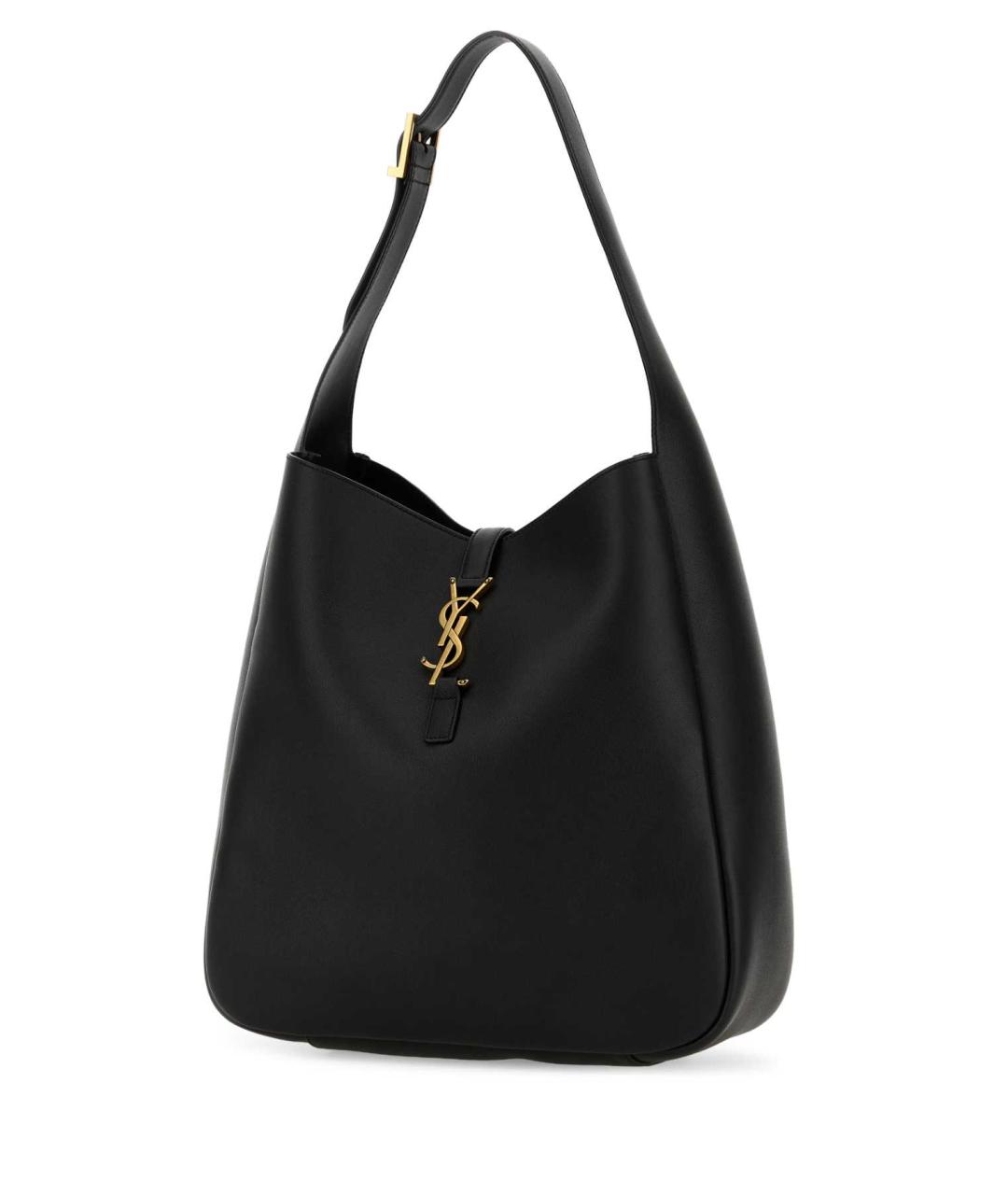 SAINT LAURENT Черная кожаная сумка через плечо, фото 2