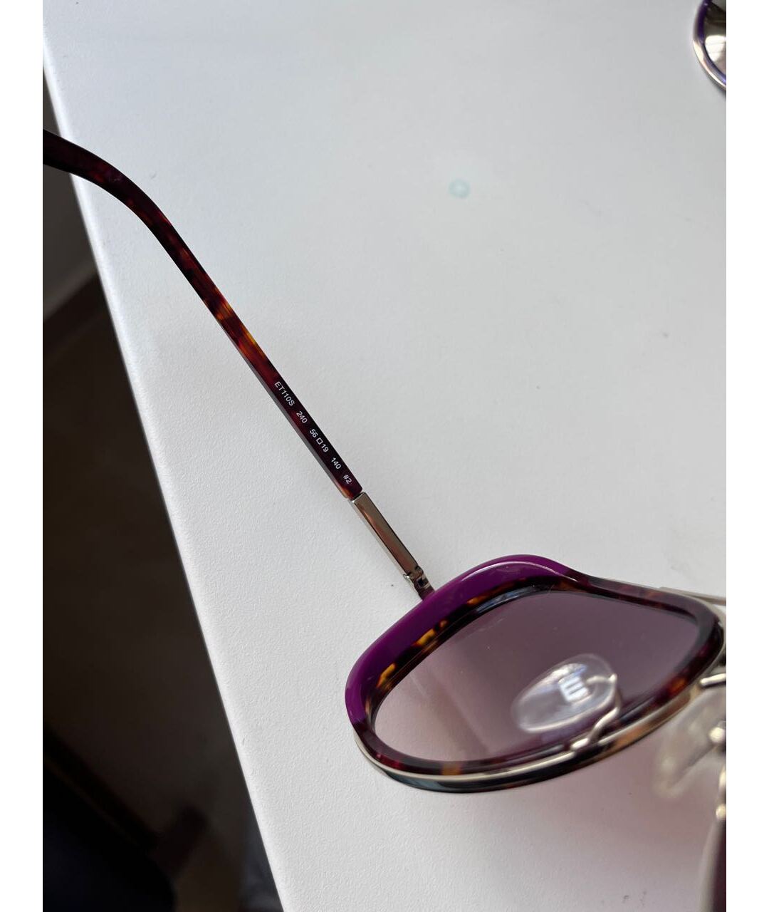ETRO Фиолетовые металлические солнцезащитные очки, фото 4