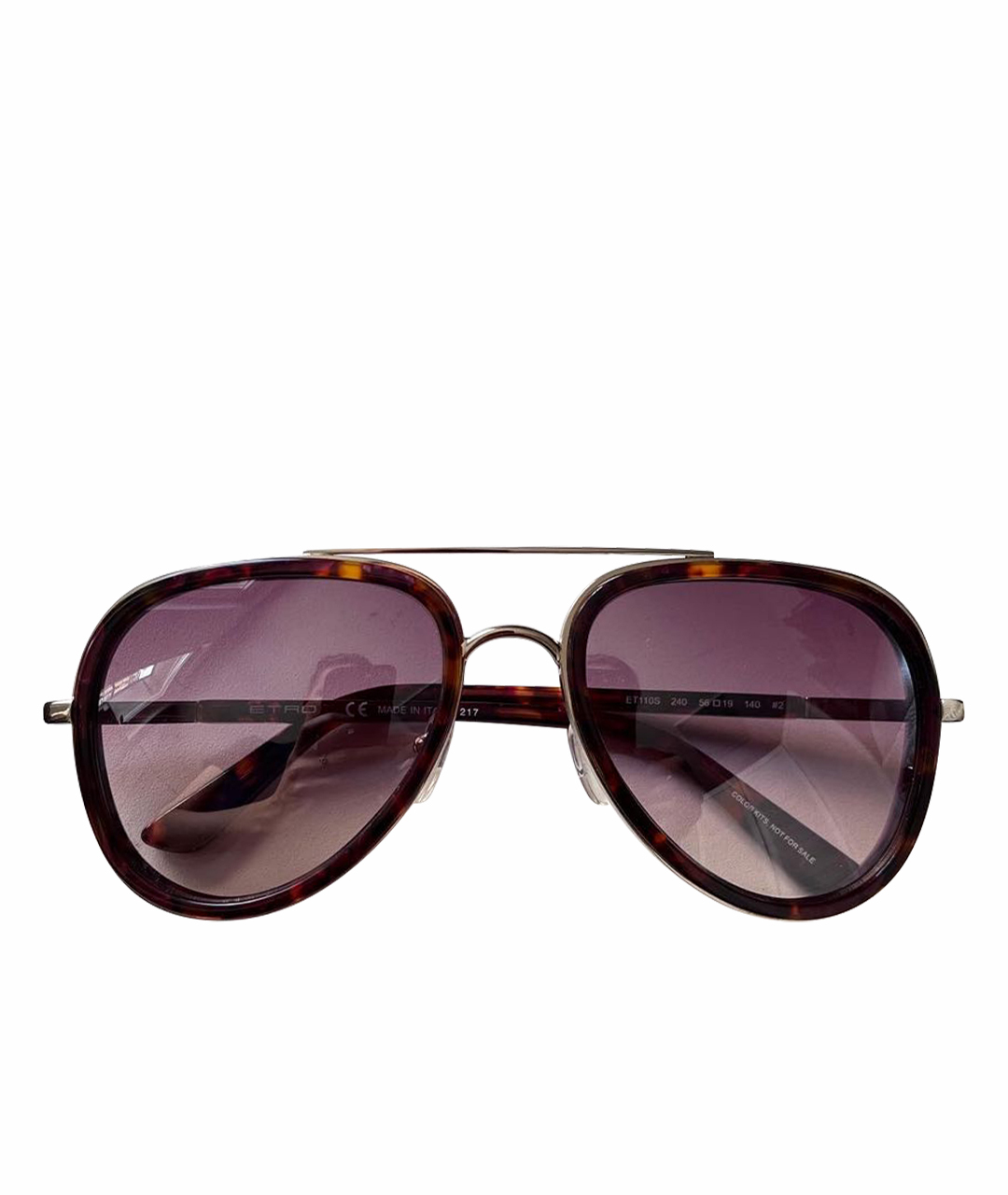 ETRO Фиолетовые металлические солнцезащитные очки, фото 1