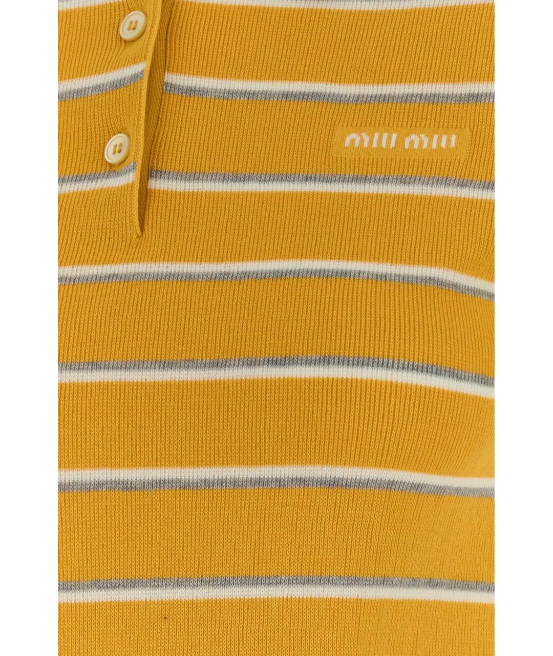 MIU MIU Мульти хлопковая футболка, фото 3