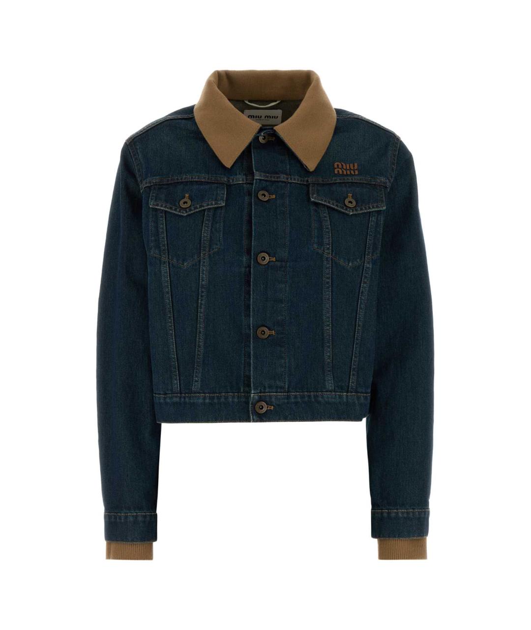 MIU MIU Синяя хлопковая куртка, фото 1