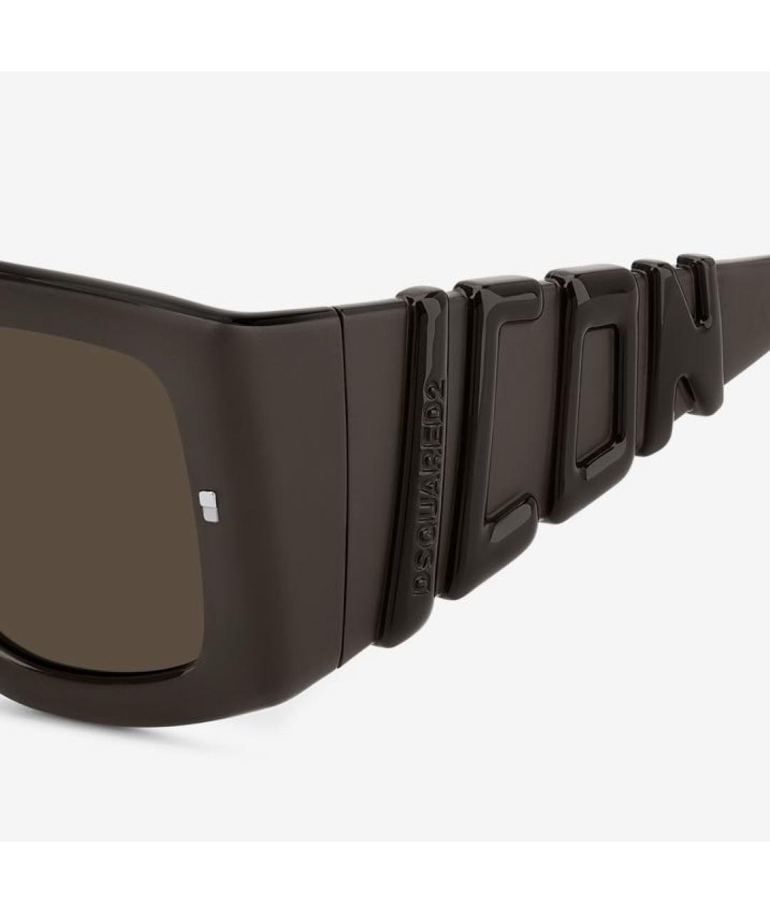 DSQUARED2 Коричневые пластиковые солнцезащитные очки, фото 2