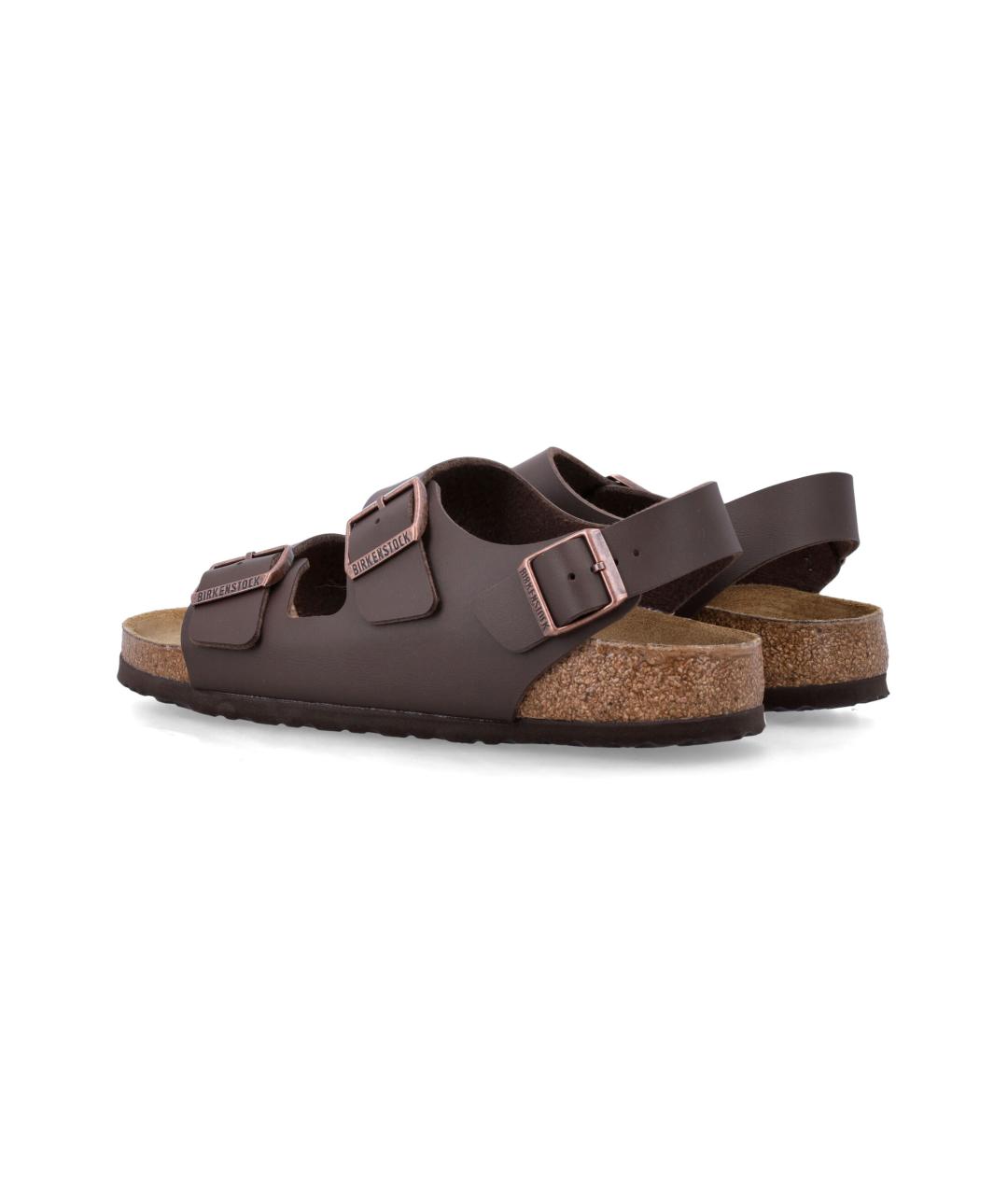 BIRKENSTOCK Коричневые кожаные сандалии, фото 3