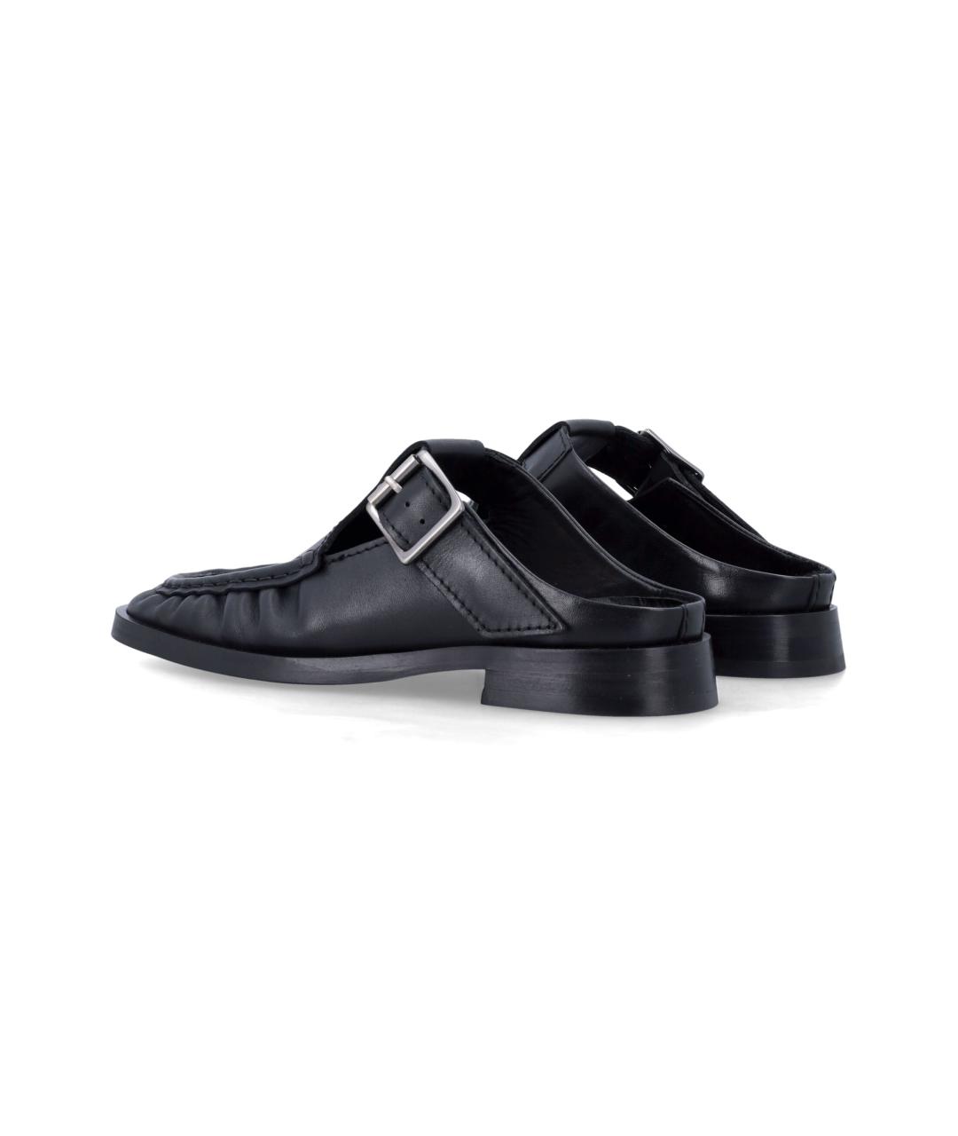 MIISTA Черные кожаные мюли, фото 4