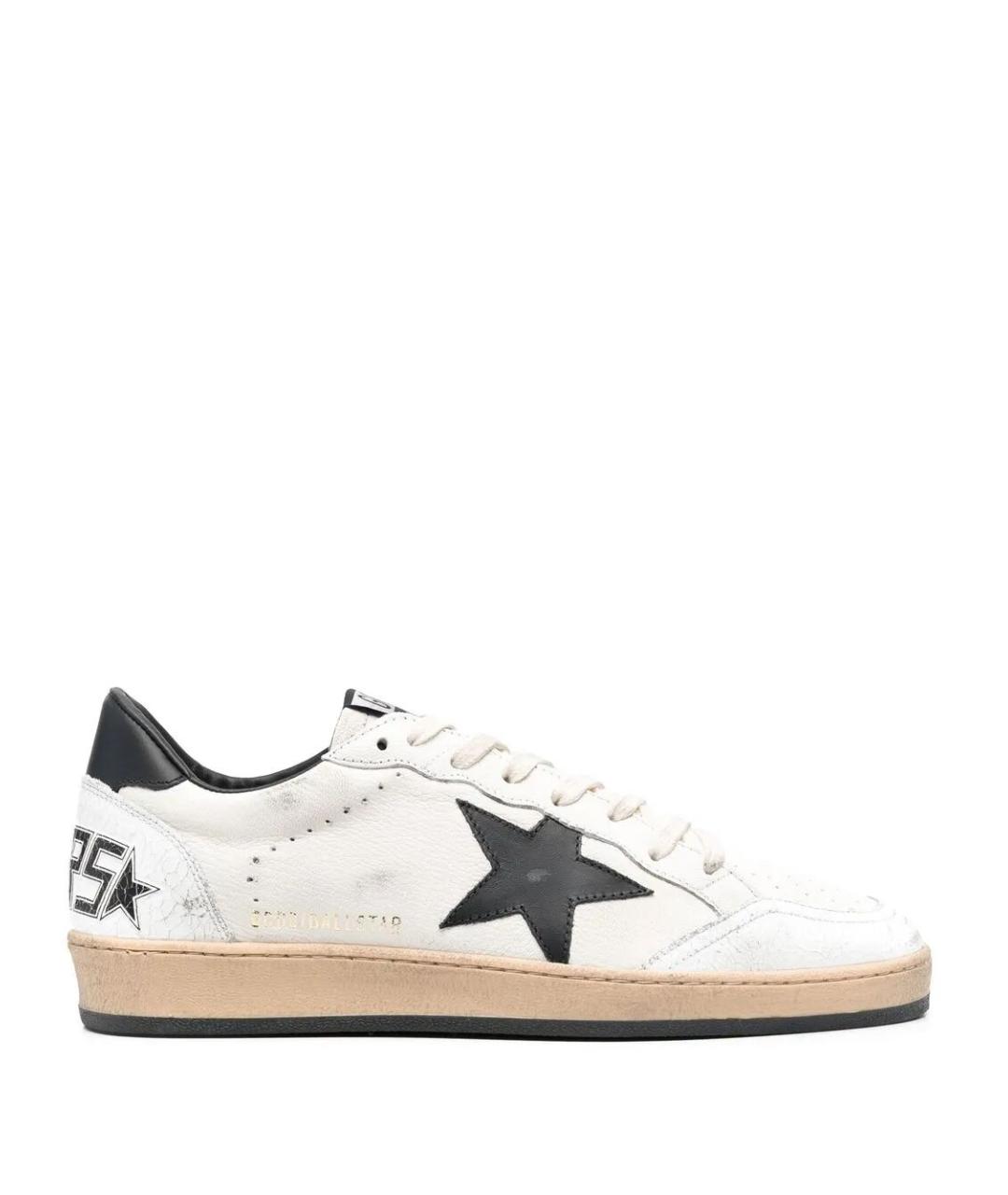 GOLDEN GOOSE DELUXE BRAND Белые кожаные низкие кроссовки / кеды, фото 1