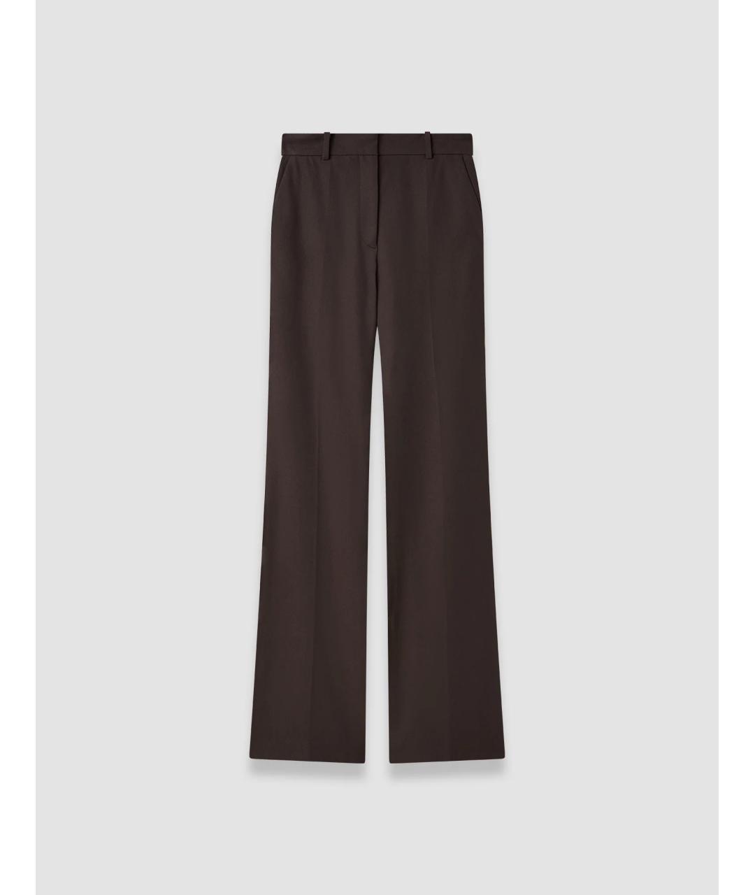 JOSEPH Коричневые вискозные прямые брюки, фото 5
