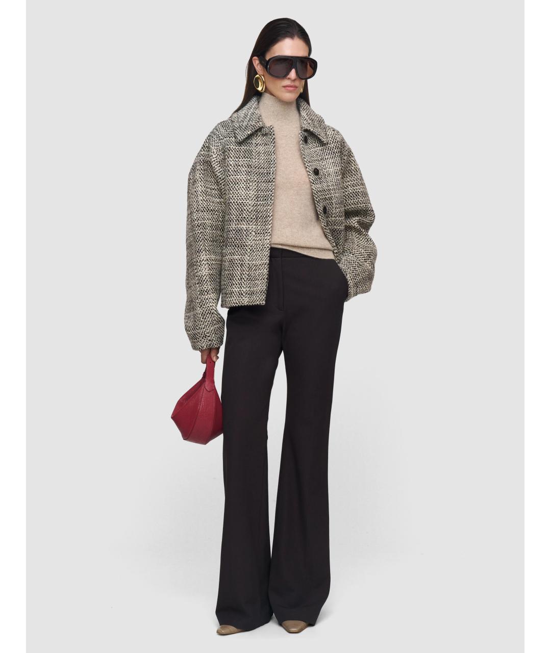 JOSEPH Коричневые вискозные прямые брюки, фото 2