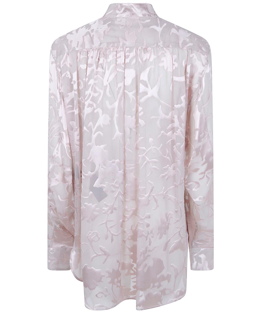 ANN DEMEULEMEESTER Розовая шелковая рубашка, фото 2