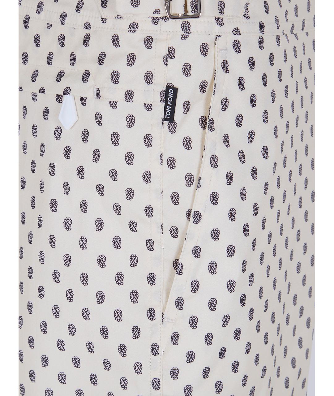 TOM FORD Белые полиамидовые шорты, фото 3