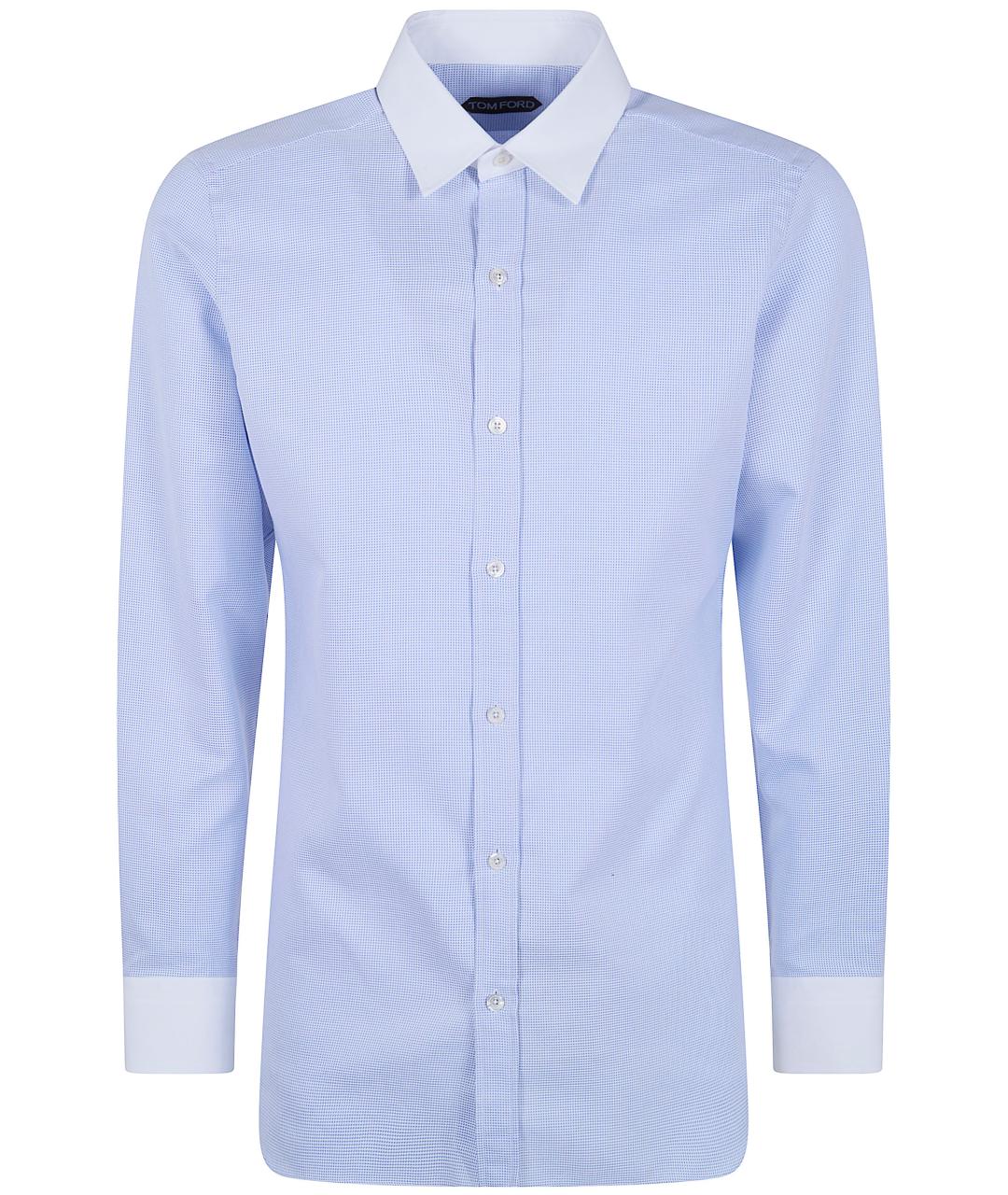 TOM FORD Голубая хлопковая кэжуал рубашка, фото 1