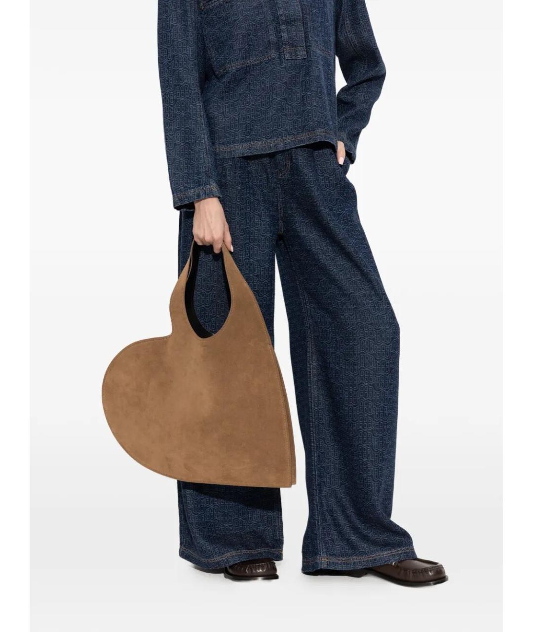 COPERNI Коричневая замшевая сумка тоут, фото 2