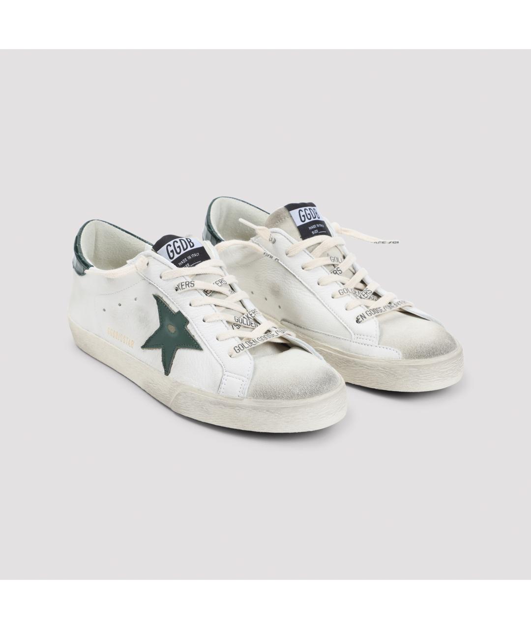 GOLDEN GOOSE DELUXE BRAND Белые кожаные низкие кроссовки / кеды, фото 4