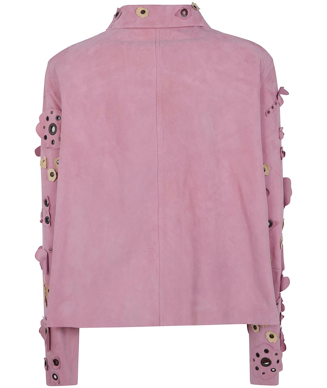 MARNI Розовая кожаная куртка, фото 2