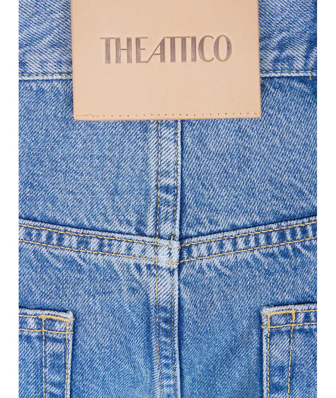 THE ATTICO Синие хлопковые прямые джинсы, фото 3