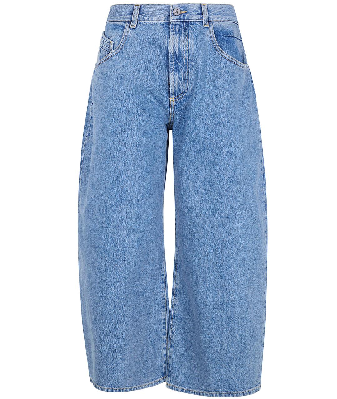 THE ATTICO Синие хлопковые прямые джинсы, фото 1