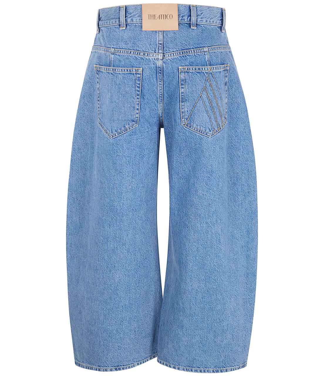 THE ATTICO Синие хлопковые прямые джинсы, фото 2