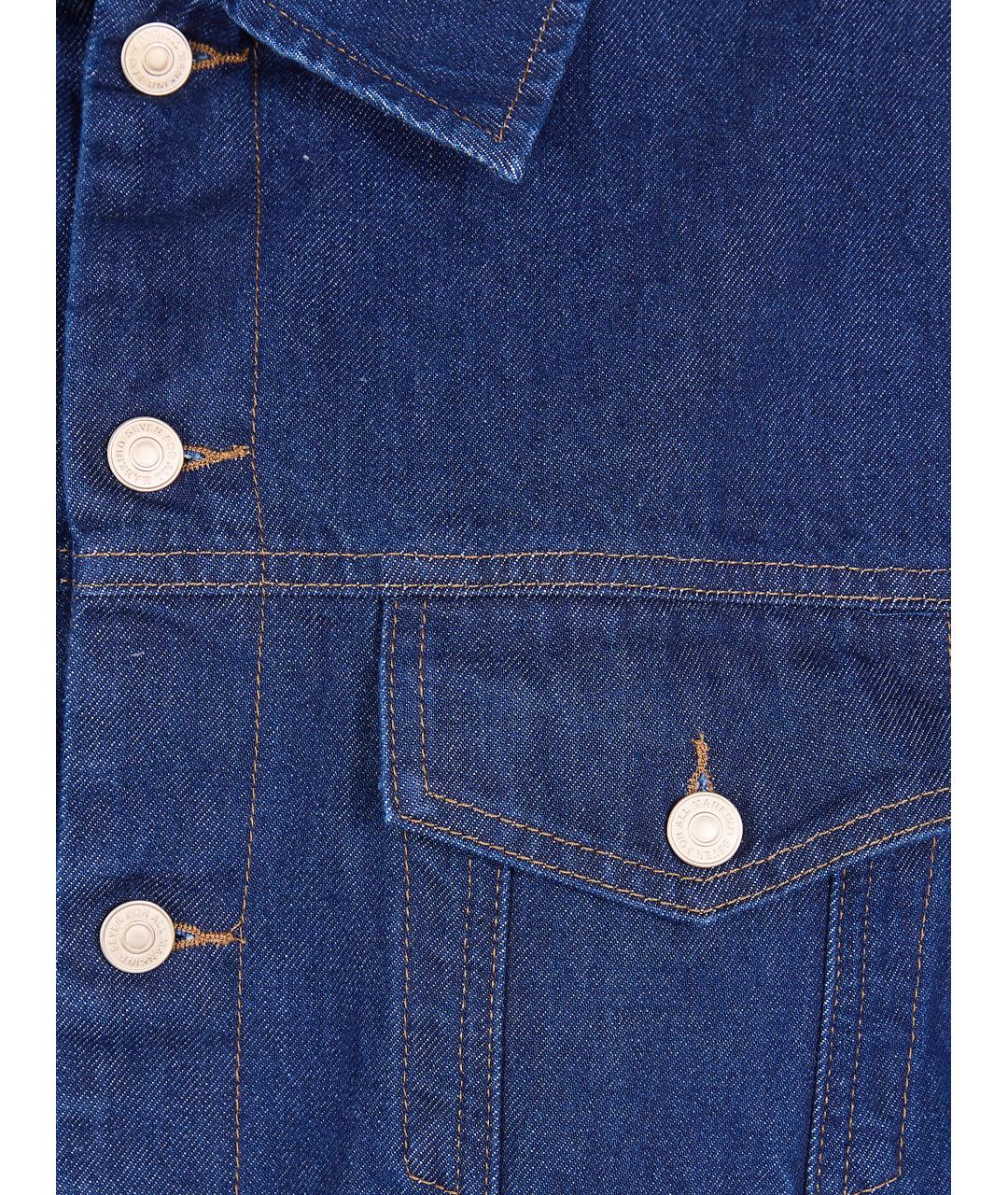 7 FOR ALL MANKIND Синяя хлопковая куртка, фото 3