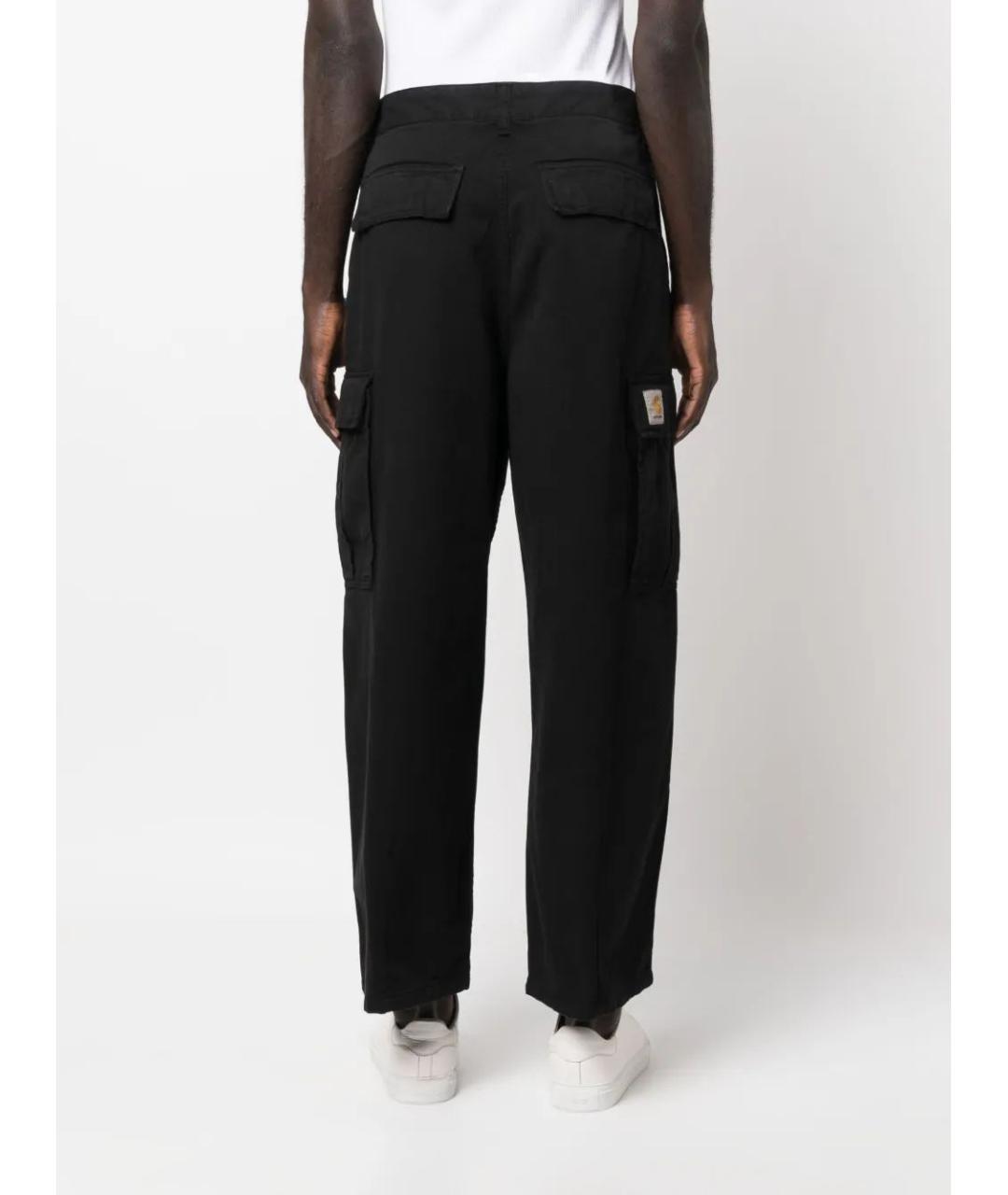 CARHARTT WIP Черные хлопковые повседневные брюки, фото 4