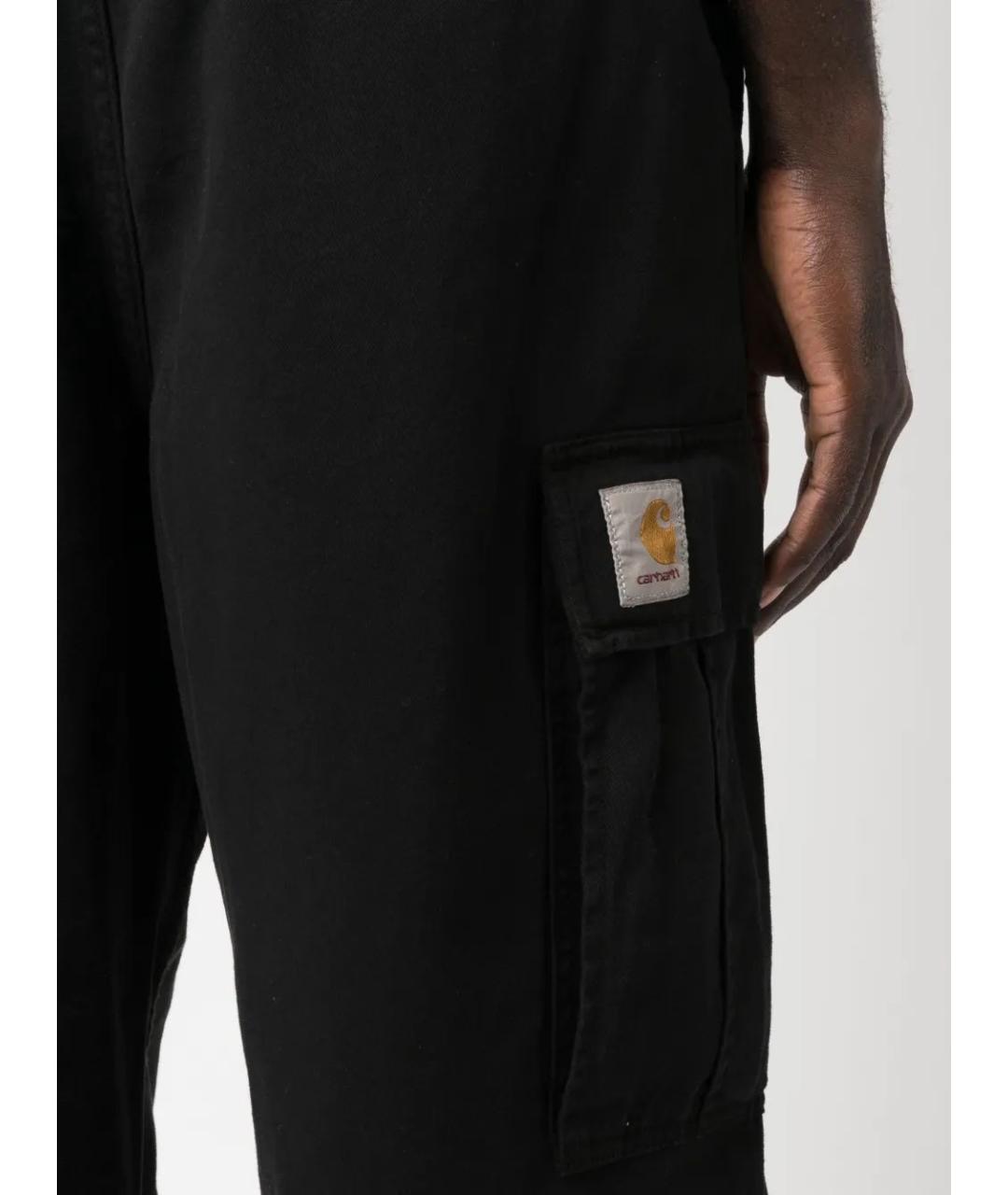 CARHARTT WIP Черные хлопковые повседневные брюки, фото 5