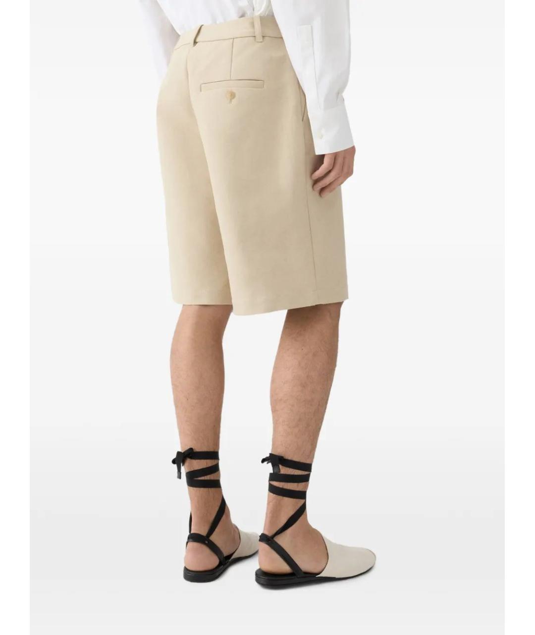 JACQUEMUS Бежевые хлопковые шорты, фото 3