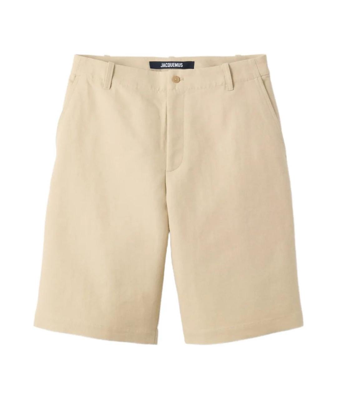 JACQUEMUS Бежевые хлопковые шорты, фото 1